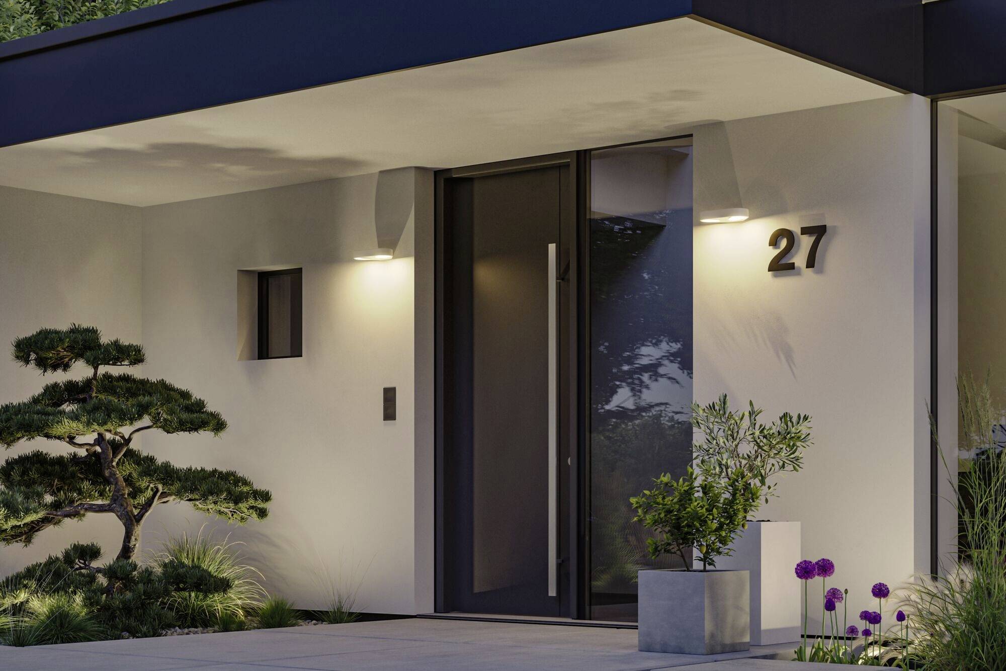 Paulmann Silma 94868 LED-Außenwandleuchte mit Bewegungsmelder LED 11W Weiß