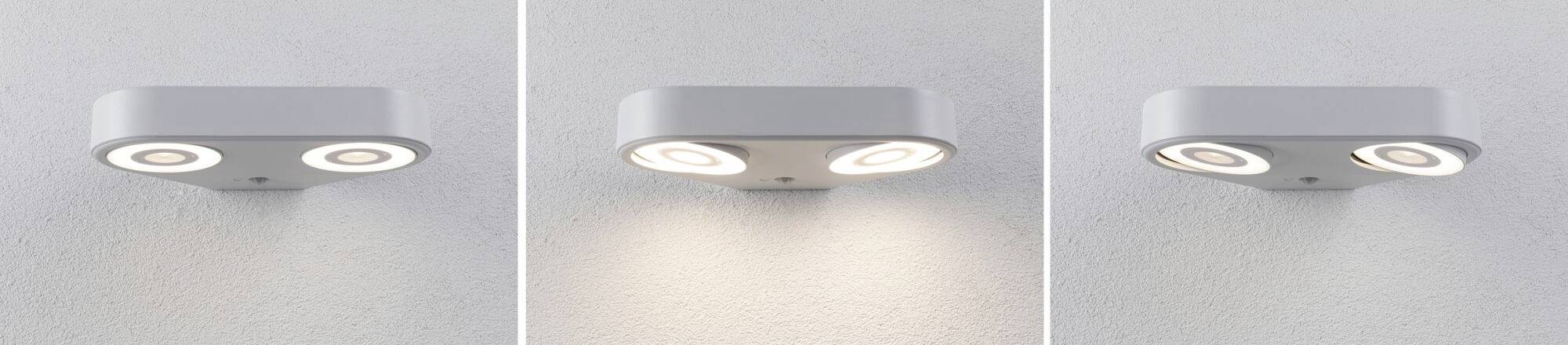 Paulmann Silma 94868 LED-Außenwandleuchte mit Bewegungsmelder LED 11W Weiß