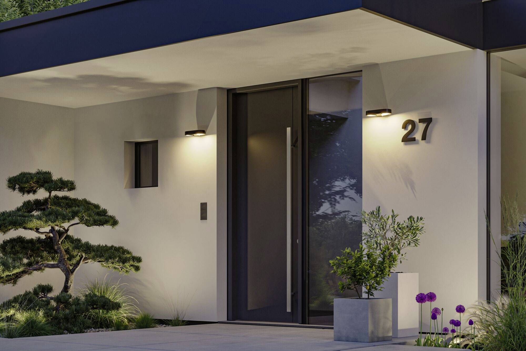 Paulmann Silma 94866 LED-Außenwandleuchte mit Bewegungsmelder LED 11W Anthrazit