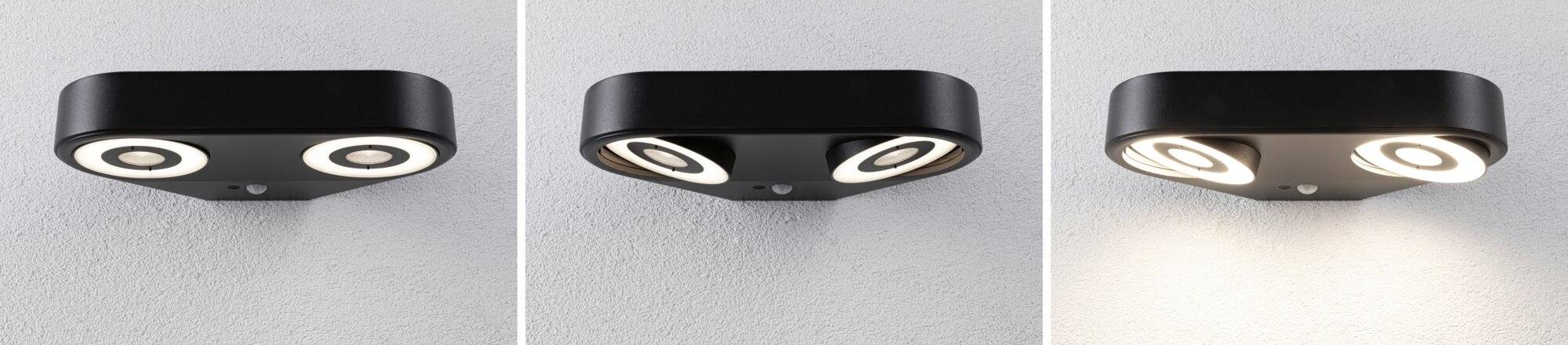 Paulmann Silma 94866 LED-Außenwandleuchte mit Bewegungsmelder LED 11W Anthrazit