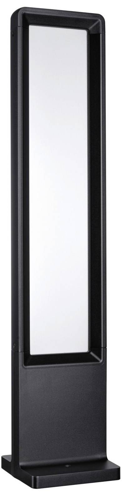 Ein schwarzes, rechteckiges elektronisches Sicherheitstor, häufig in Geschäften zur Diebstahlsicherung von Waren verwendet.