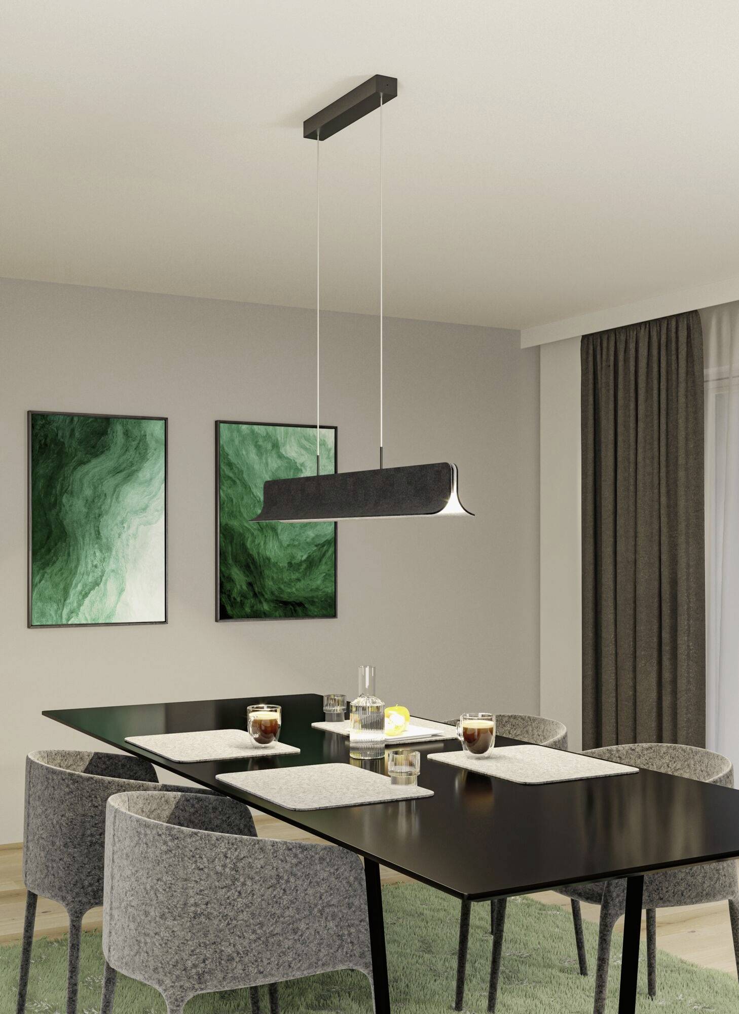 Paulmann Noyan 79982 LED-Pendelleuchte LED 24W Anthrazit