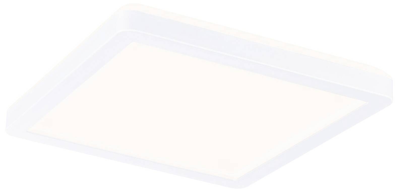 Quadratische LED-Deckenleuchte mit weißem Rahmen, gleichmäßige Lichtverteilung. Ideal für moderne Innenräume.