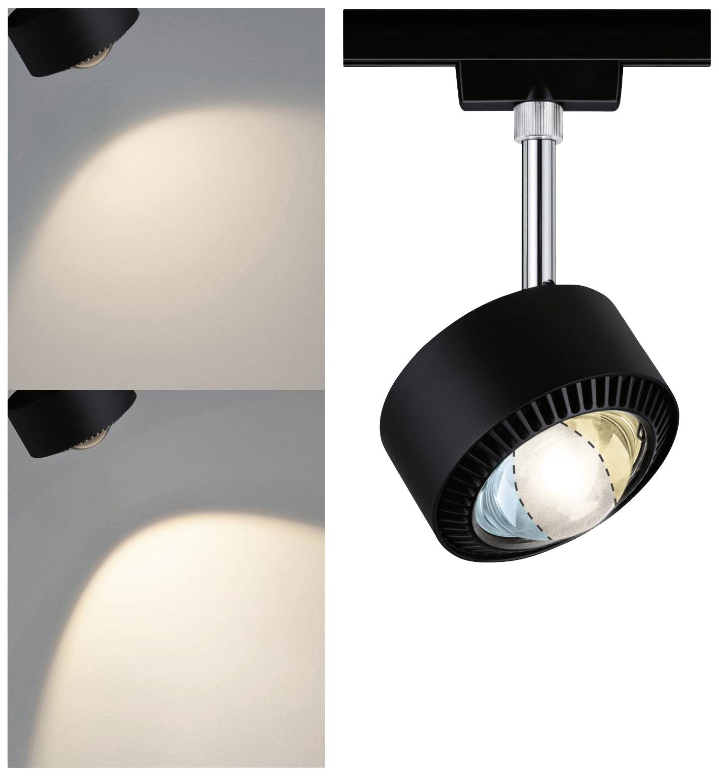 Paulmann Aldan LED-Schienenstrahler URail 8W LED Schwarz (matt)