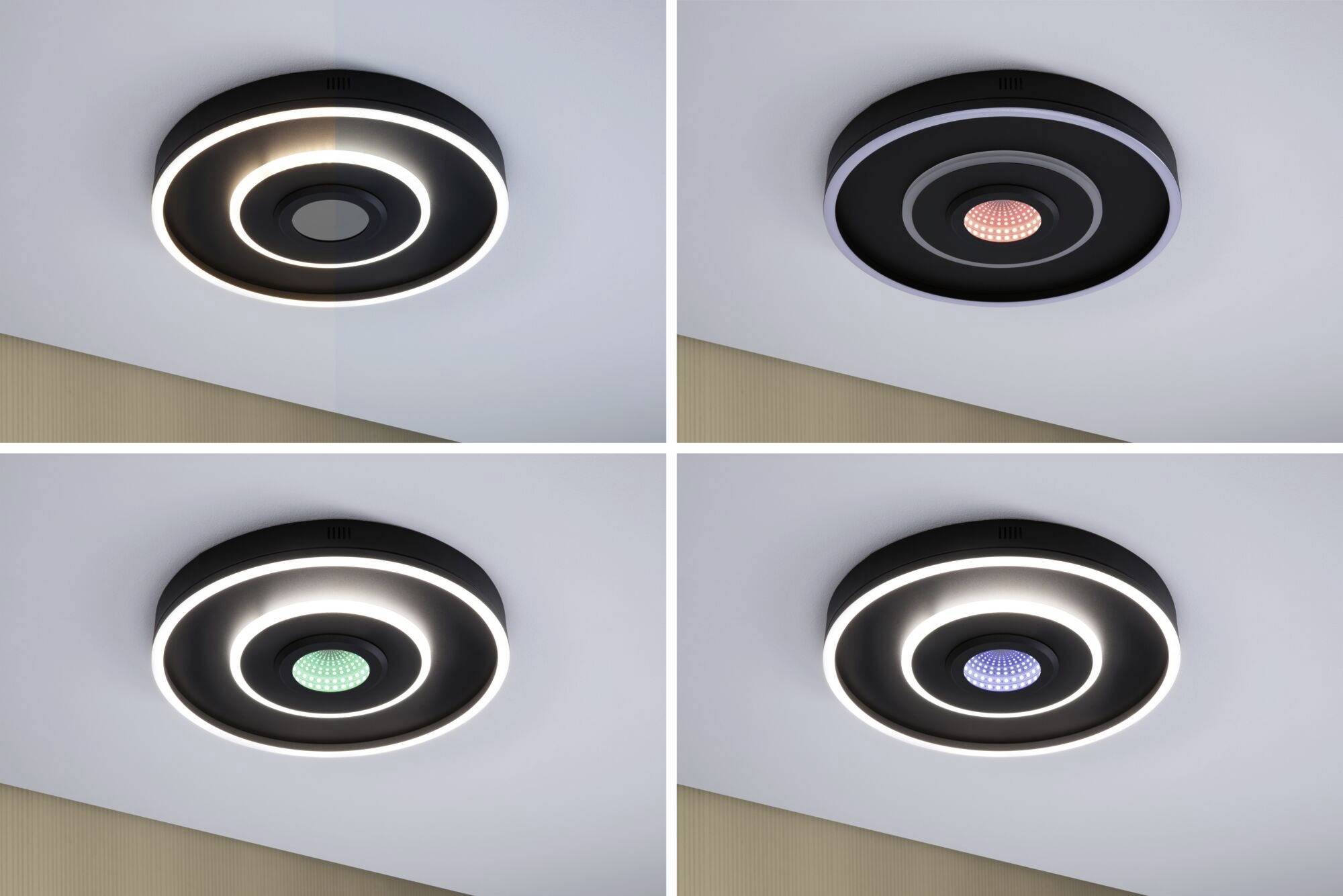 Paulmann 71039 Spaceglow LED-Deckenleuchte LED 22W Schwarz (matt)