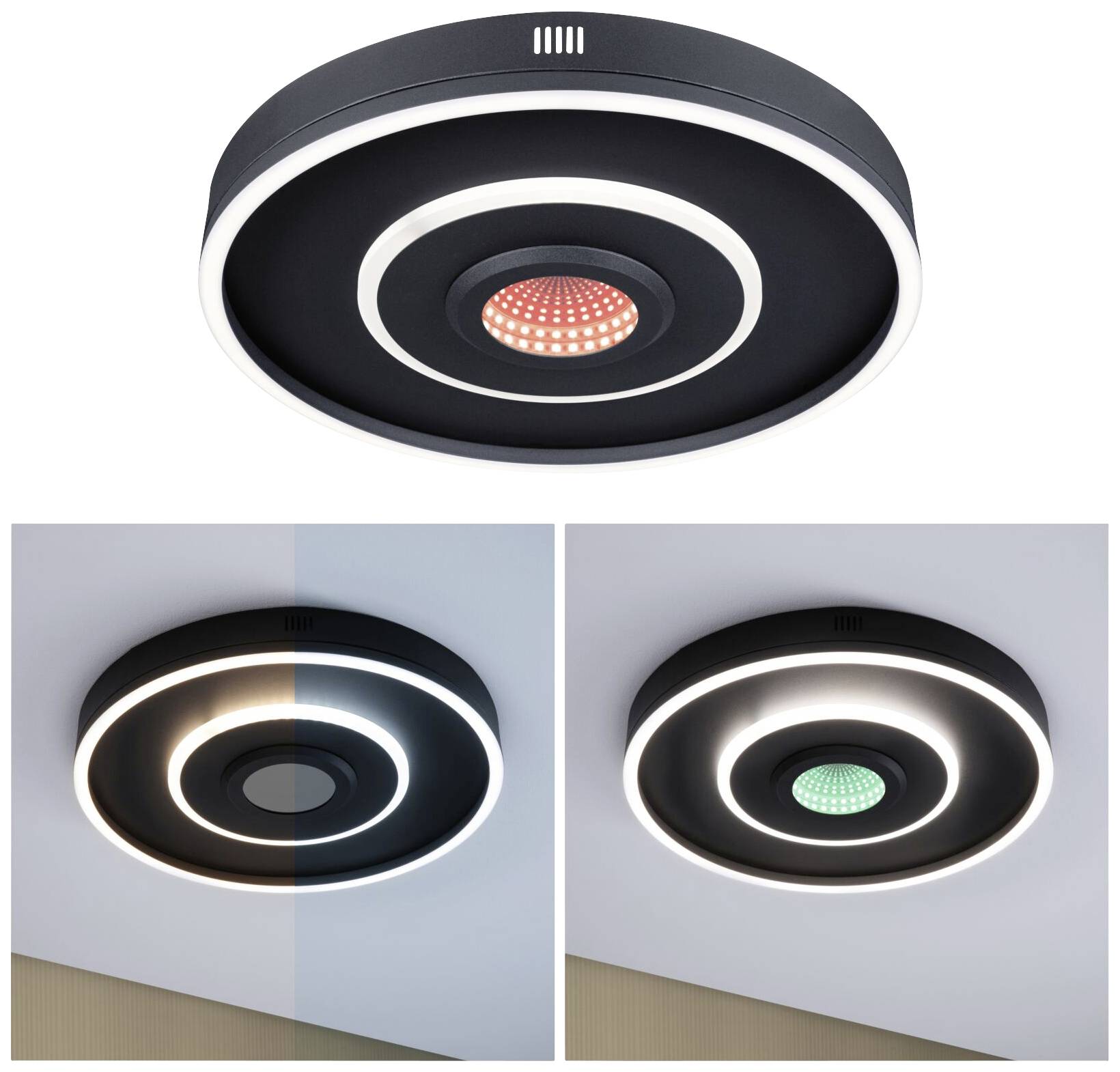 Paulmann 71039 Spaceglow LED-Deckenleuchte LED 22W Schwarz (matt)