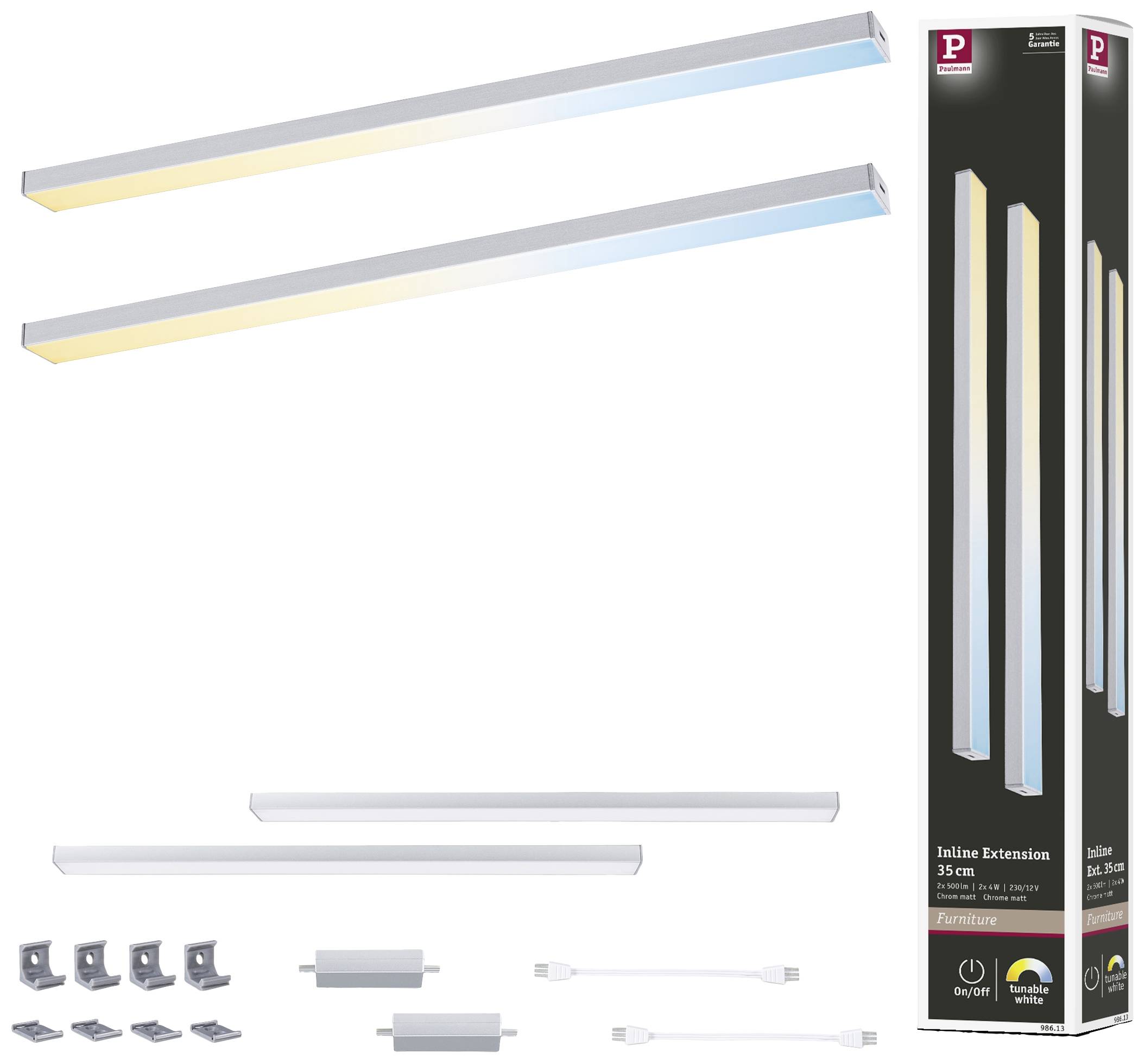 Paulmann Inline LED-Unterbauleuchte-Erweiterungsset 4W Warmweiß Chrom (matt)