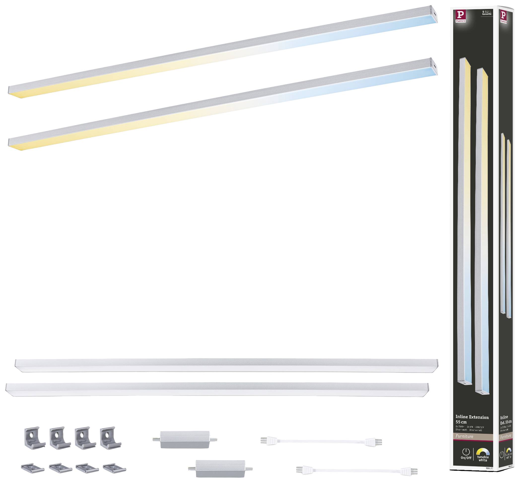 Paulmann Inline LED-Unterbauleuchte-Erweiterungsset 6W Warmweiß Chrom (matt)