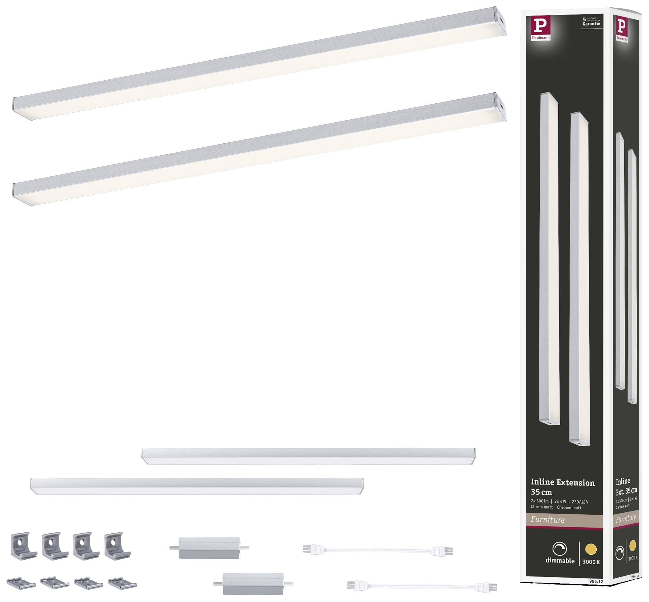 Paulmann Inline LED-Unterbauleuchte-Erweiterungsset 4W Warmweiß Chrom (matt)