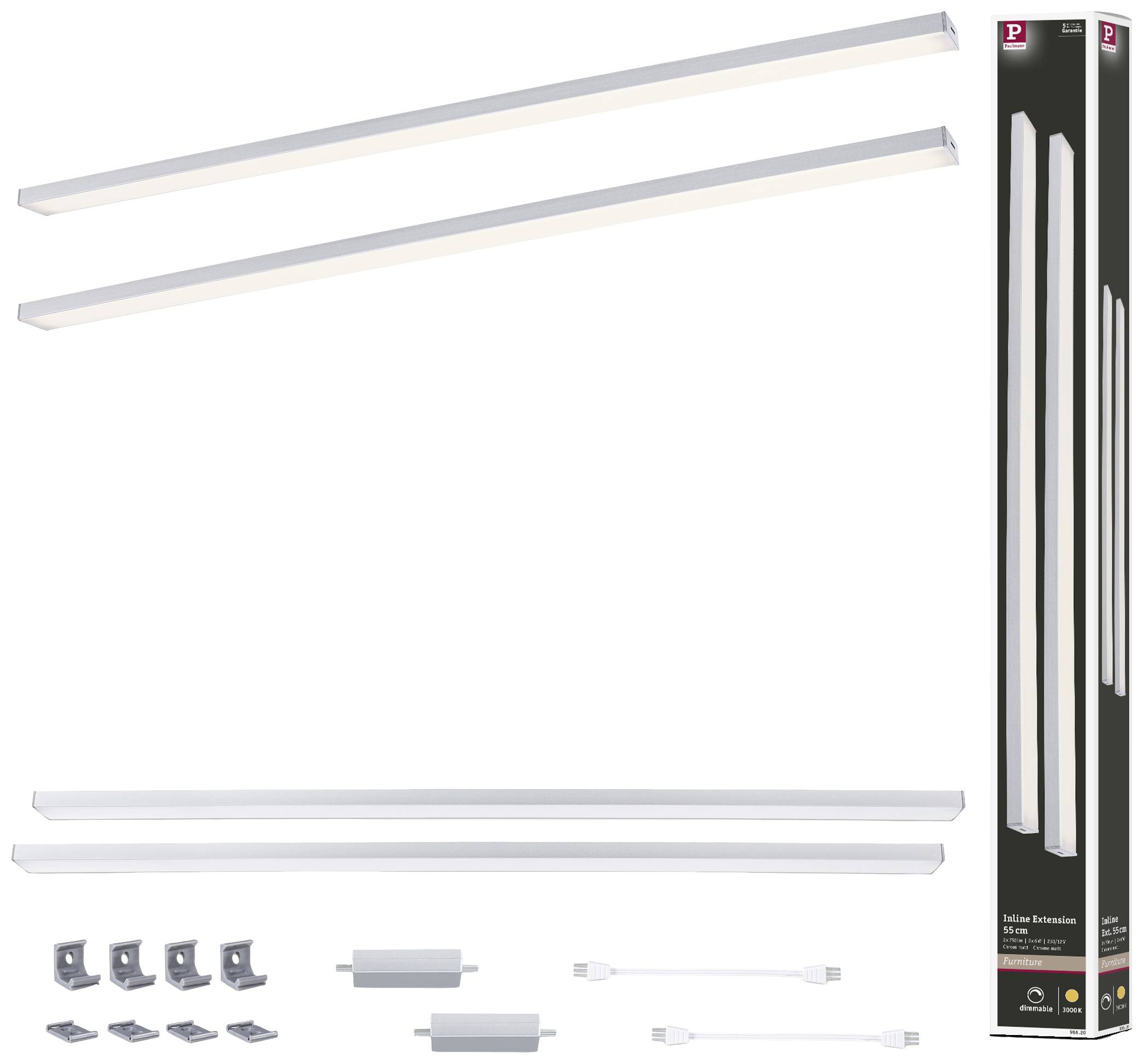 Paulmann Inline LED-Unterbauleuchte-Erweiterungsset 6W Warmweiß Chrom (matt)