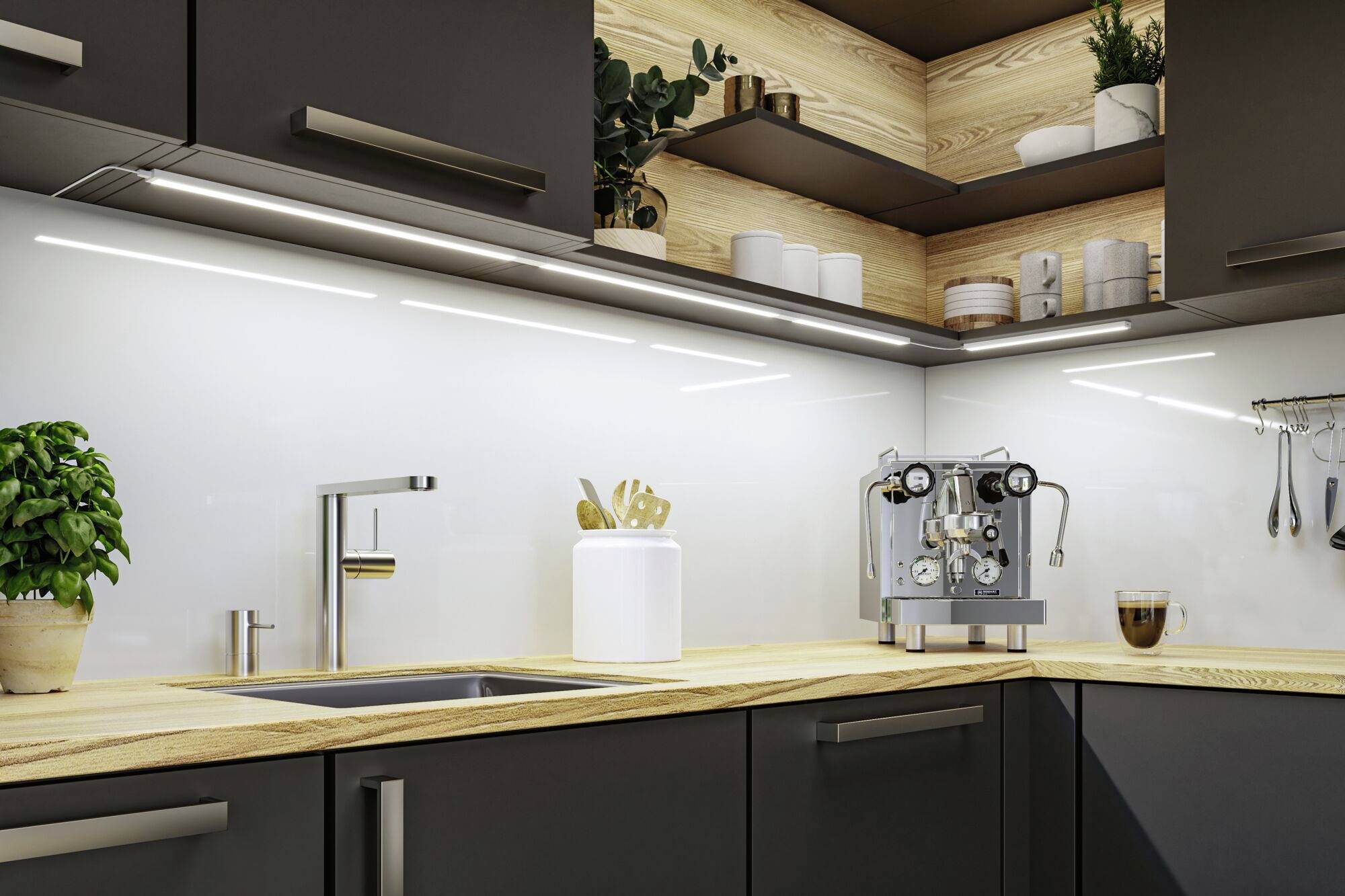 Paulmann Inline LED-Unterbauleuchte-Basisset 4W Warmweiß Weiß (matt)