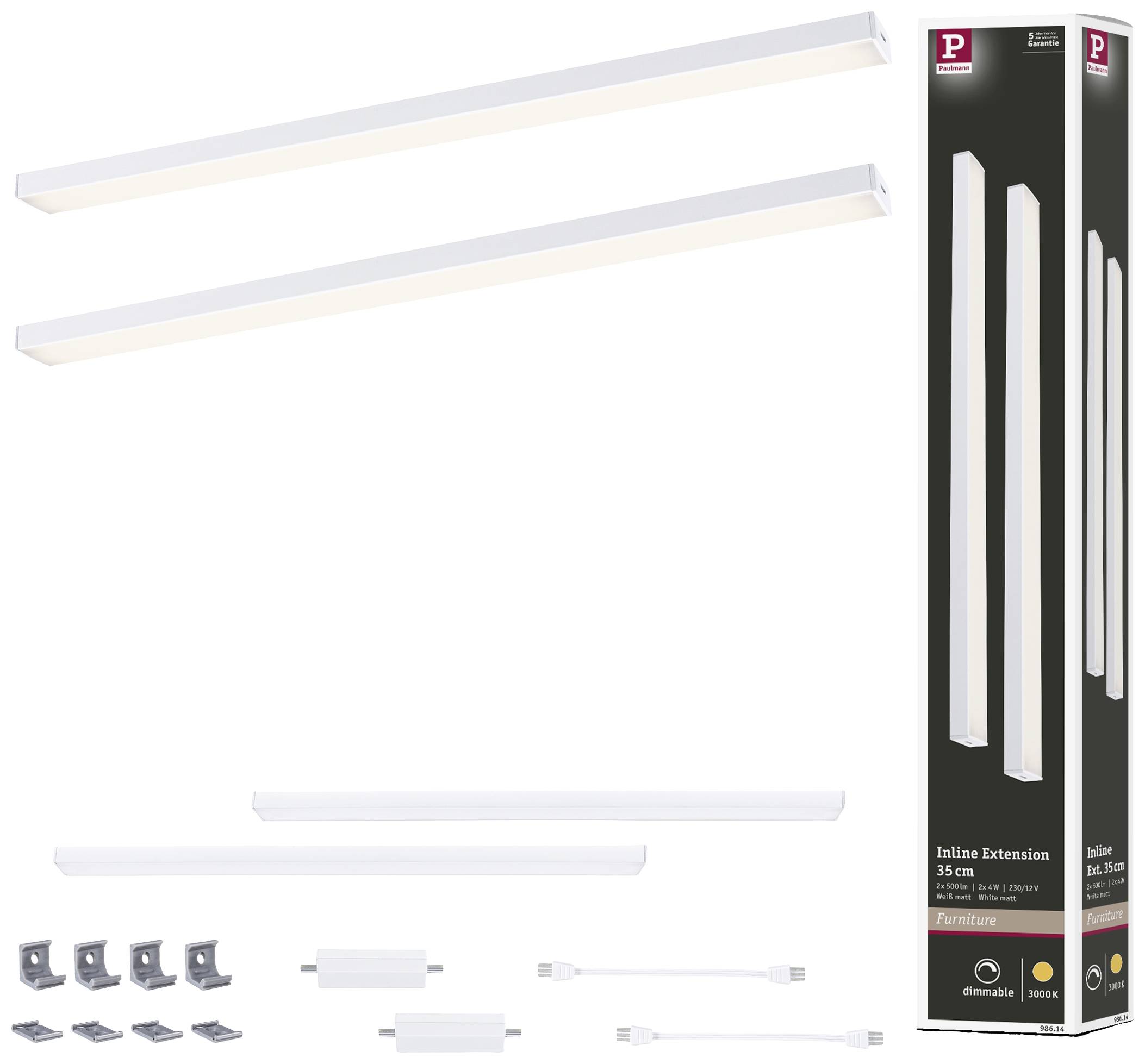 Paulmann Inline LED-Unterbauleuchte-Erweiterungsset 4W Warmweiß Weiß (matt)