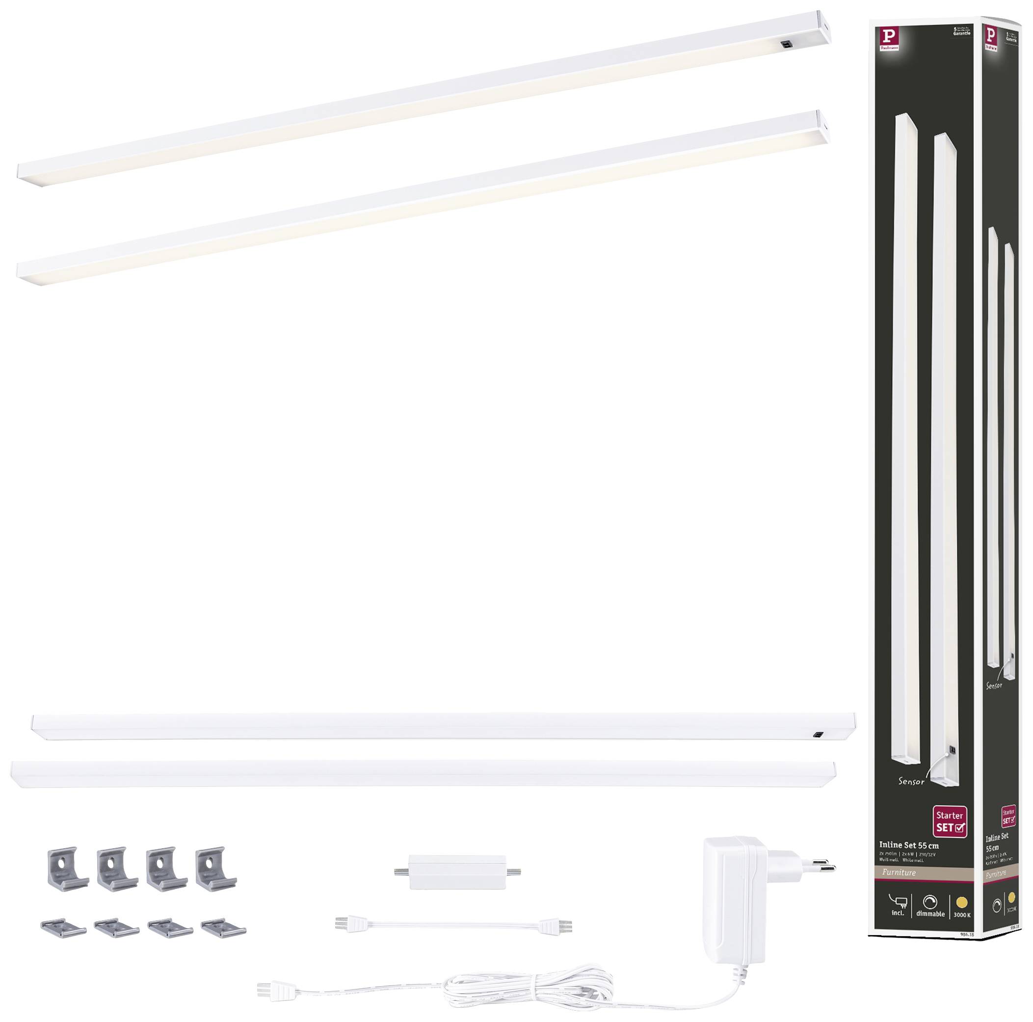 Paulmann Inline LED-Unterbauleuchte-Basisset 6W Warmweiß Weiß (matt)