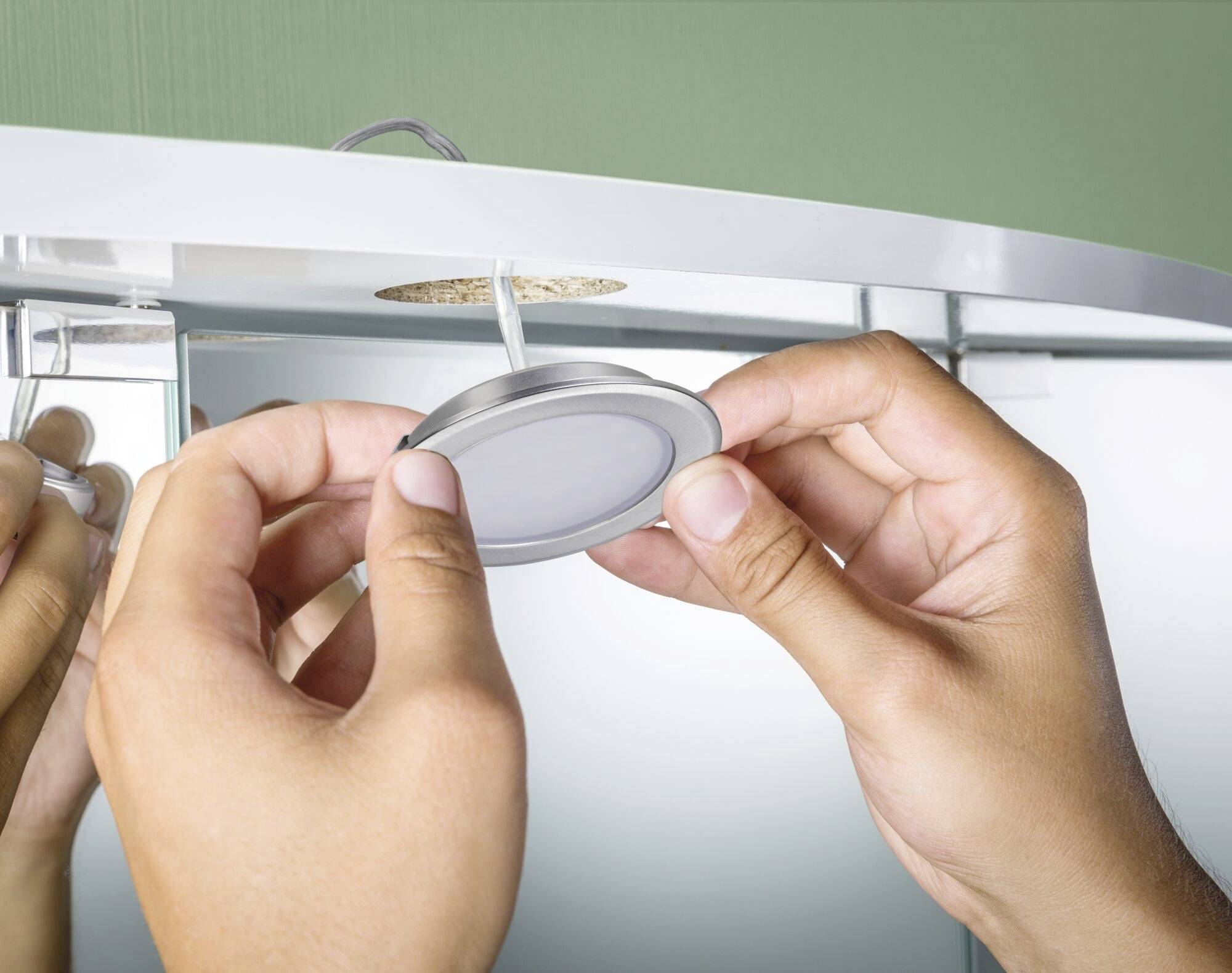 Paulmann LED-Schrankleuchte LED 2.5W Warmweiß Eisen (gebürstet)