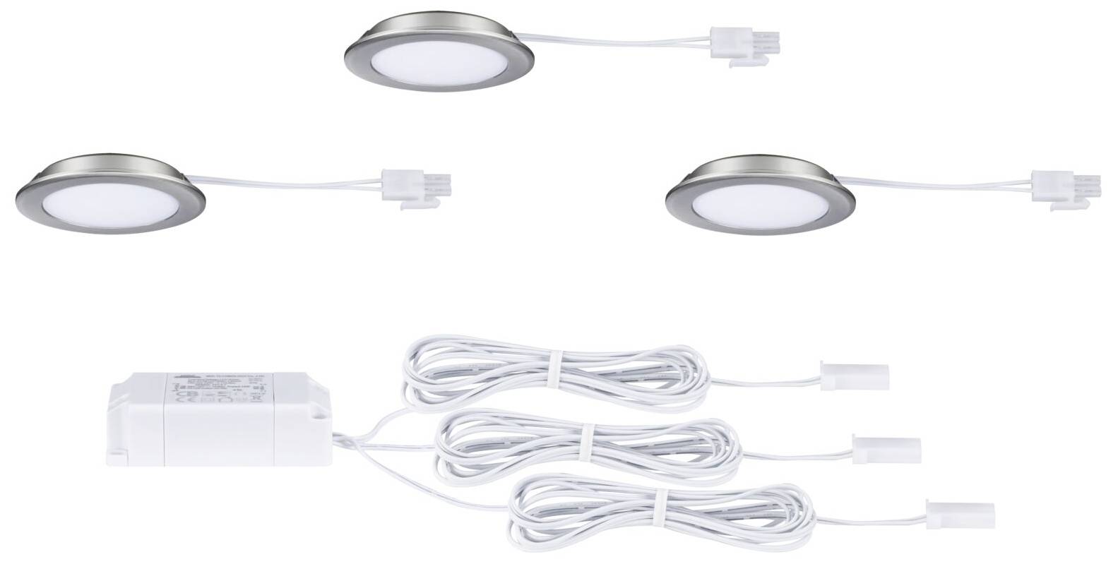 Paulmann LED-Schrankleuchte LED 2.5W Warmweiß Eisen (gebürstet)