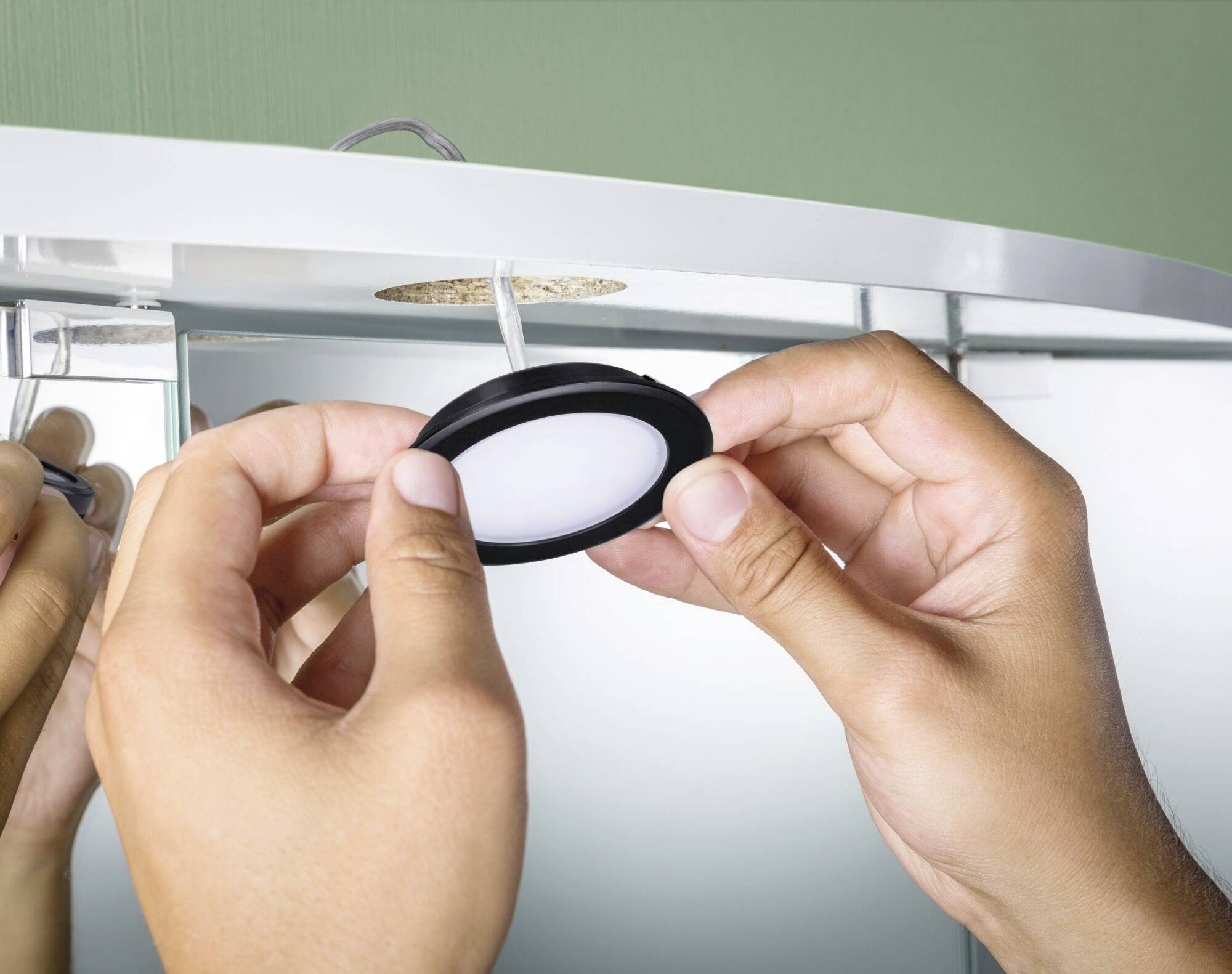 Paulmann LED-Schrankleuchte LED 2.5W Warmweiß Schwarz (matt)