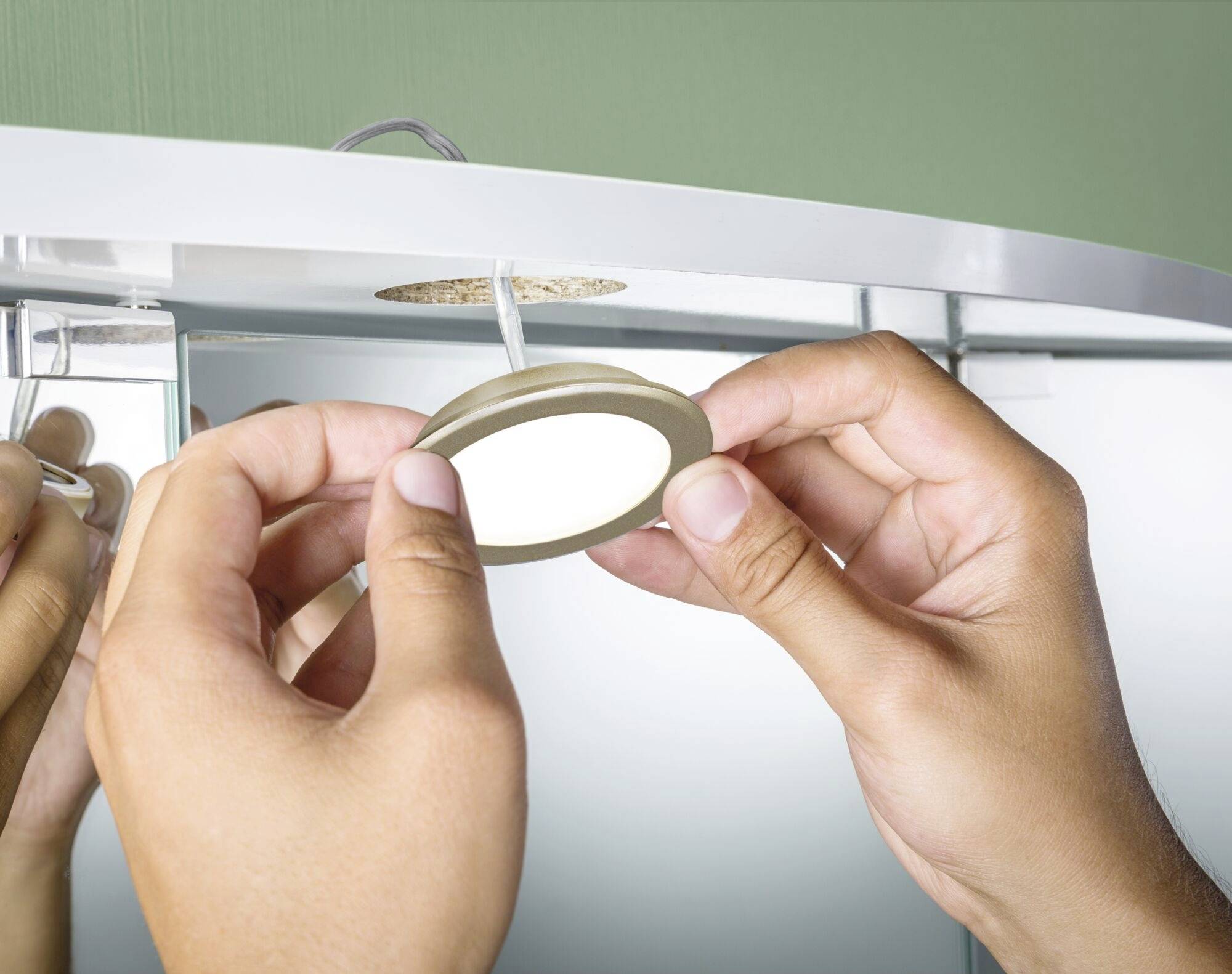 Paulmann LED-Schrankleuchte LED 2.5W Warmweiß Gold (matt)