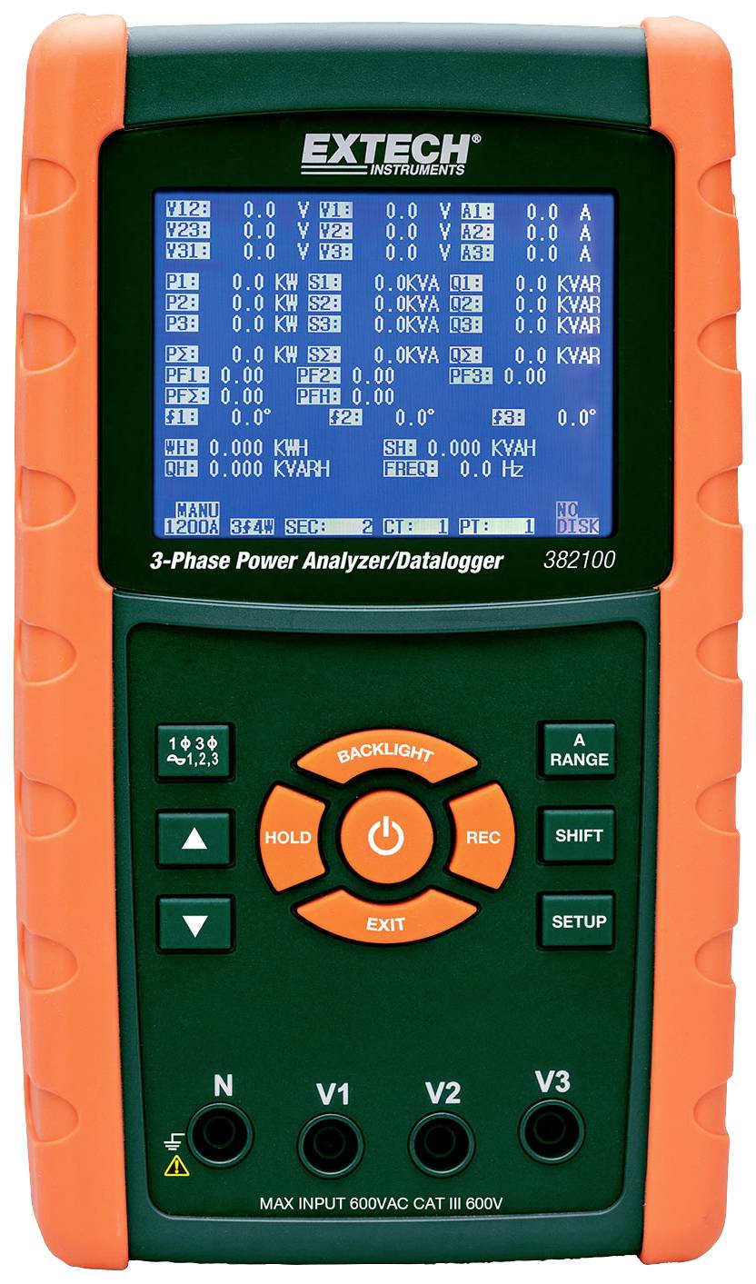 Extech 382100 Netz-Analysegerät mit Loggerfunktion