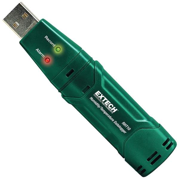 Extech RHT10 Temperatur-Datenlogger, Luftfeuchte-Datenlogger Messgröße Temperatur, Luftfeuchtigkeit -40 bis +70°C 0 bis 100% rF Extech RHT10 Temperatur-Datenlogger, Luftfeuchte-Datenlogger Messgröße Temperatur, Luftfeuchtigkeit -40 bis +70°C 0 bis 100% rF