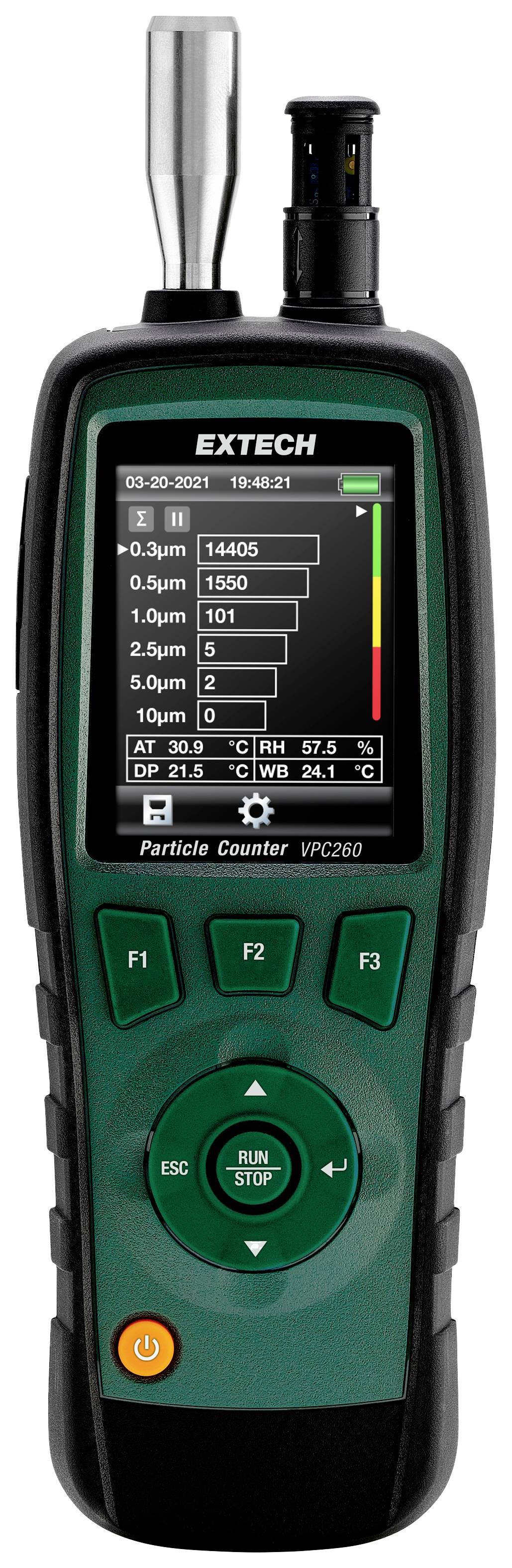 Extech Partikelzähler VPC260 Temperatur, Luftfeuchtigkeit