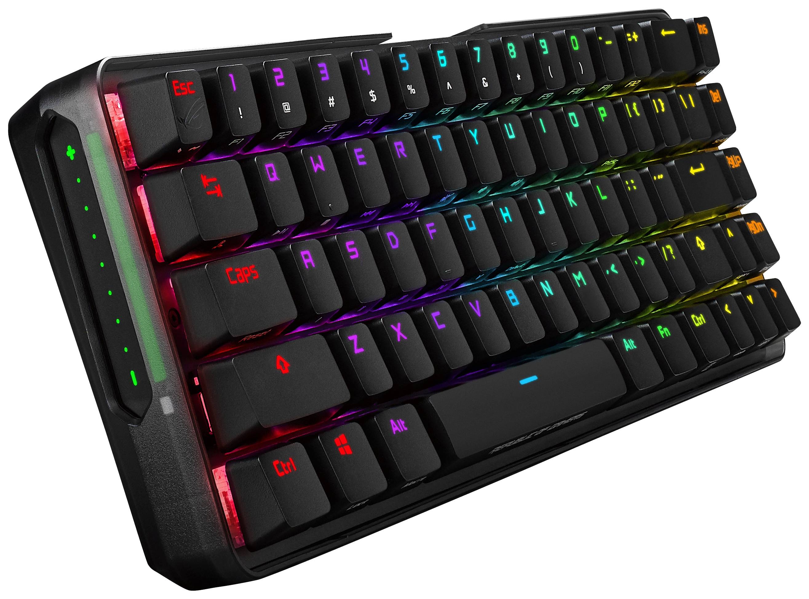 Asus ROG Falchion Funk, USB Gaming-Maus Deutsch, QWERTZ Schwarz Beleuchtet