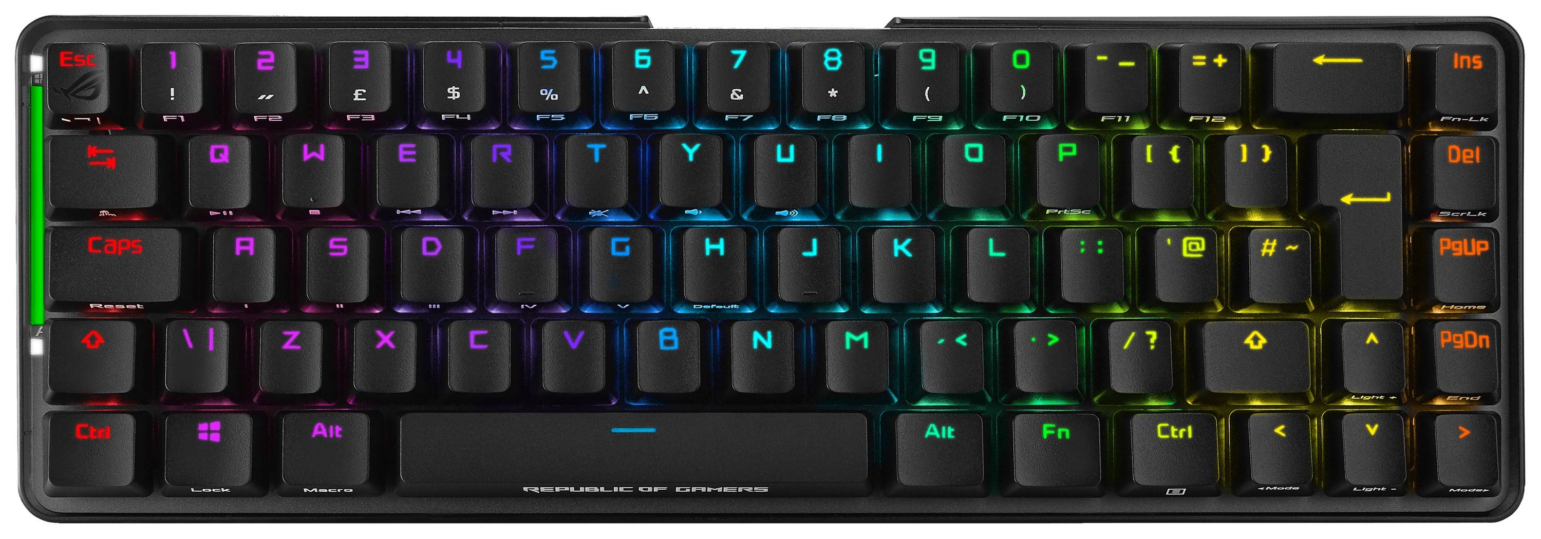 Asus ROG Falchion Funk, USB Gaming-Maus Deutsch, QWERTZ Schwarz Beleuchtet