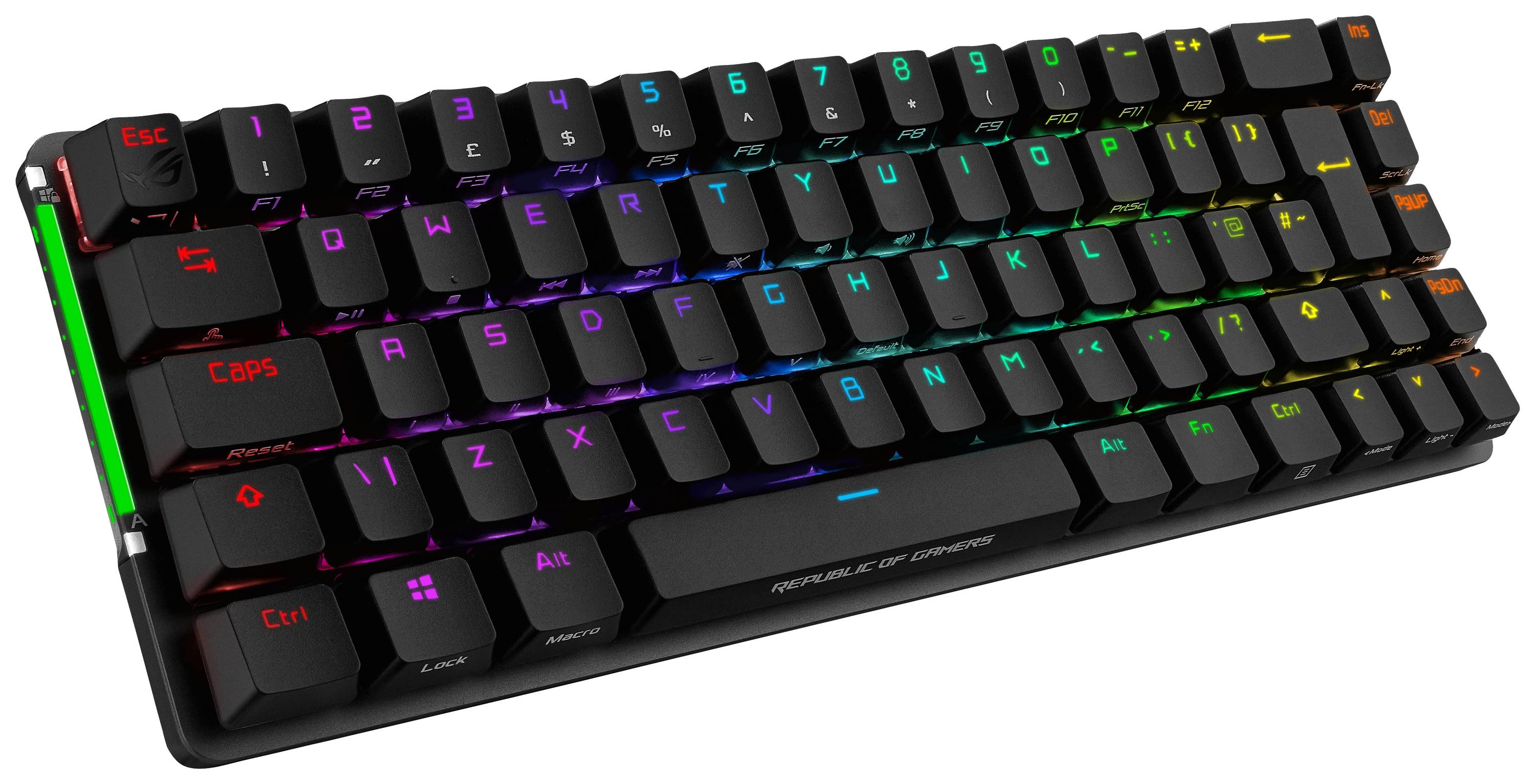 Asus ROG Falchion Funk, USB Gaming-Maus Deutsch, QWERTZ Schwarz Beleuchtet