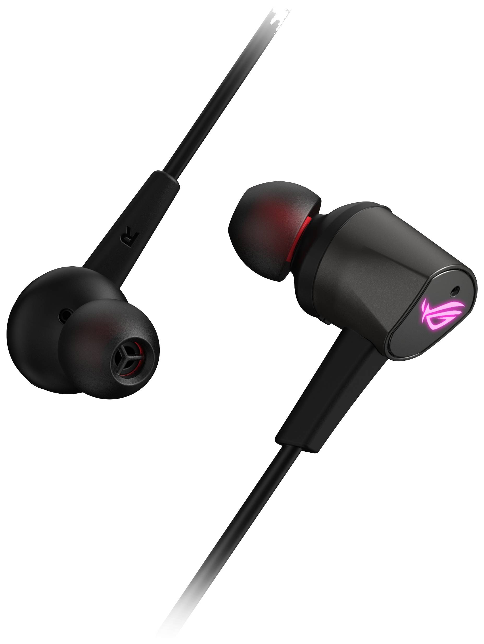 Asus CETRA II In Ear Kopfhörer kabelgebunden Stereo Schwarz Noise Cancelling Lautstärkeregelung Gaming