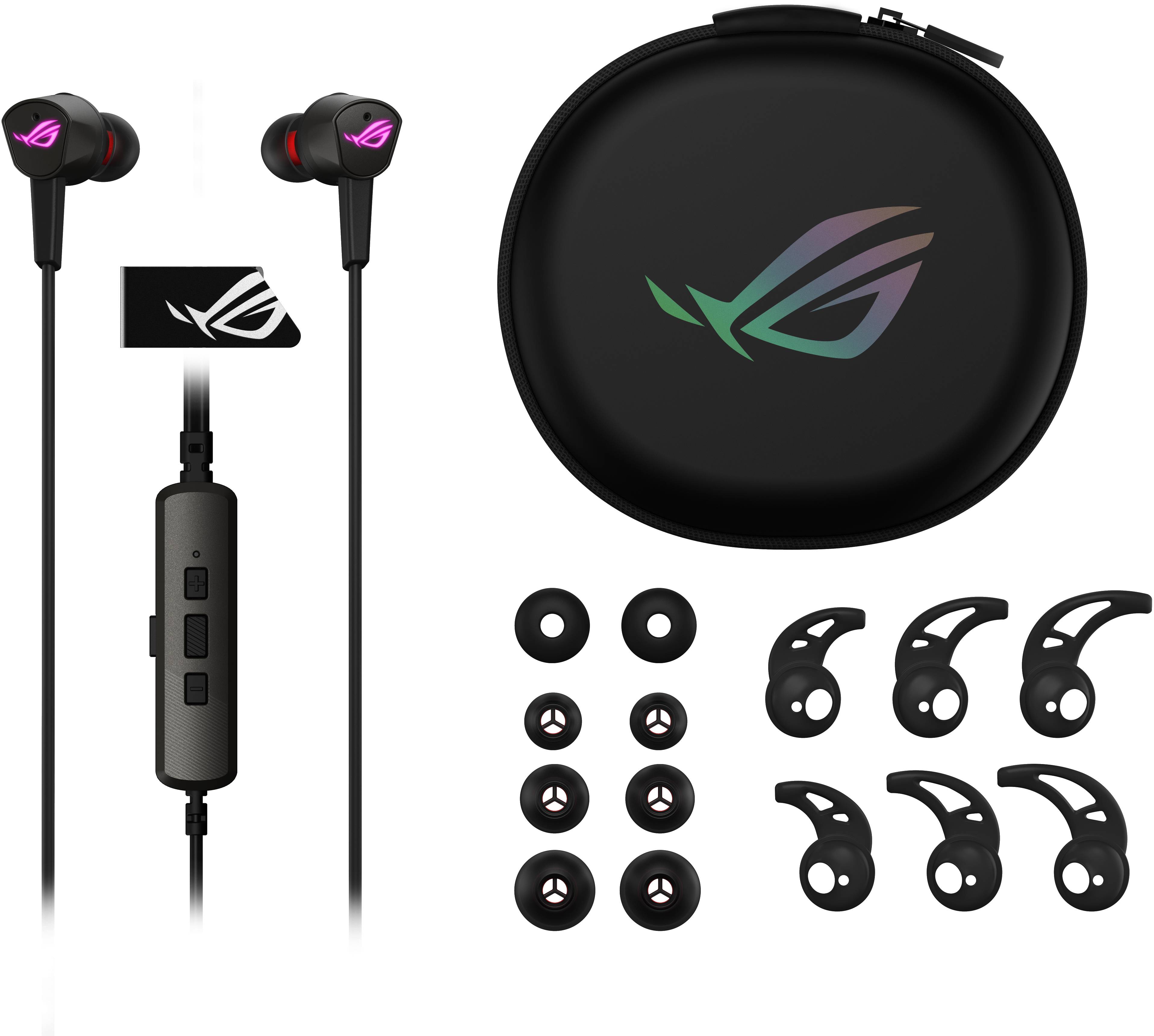 Asus CETRA II In Ear Kopfhörer kabelgebunden Stereo Schwarz Noise Cancelling Lautstärkeregelung Gaming
