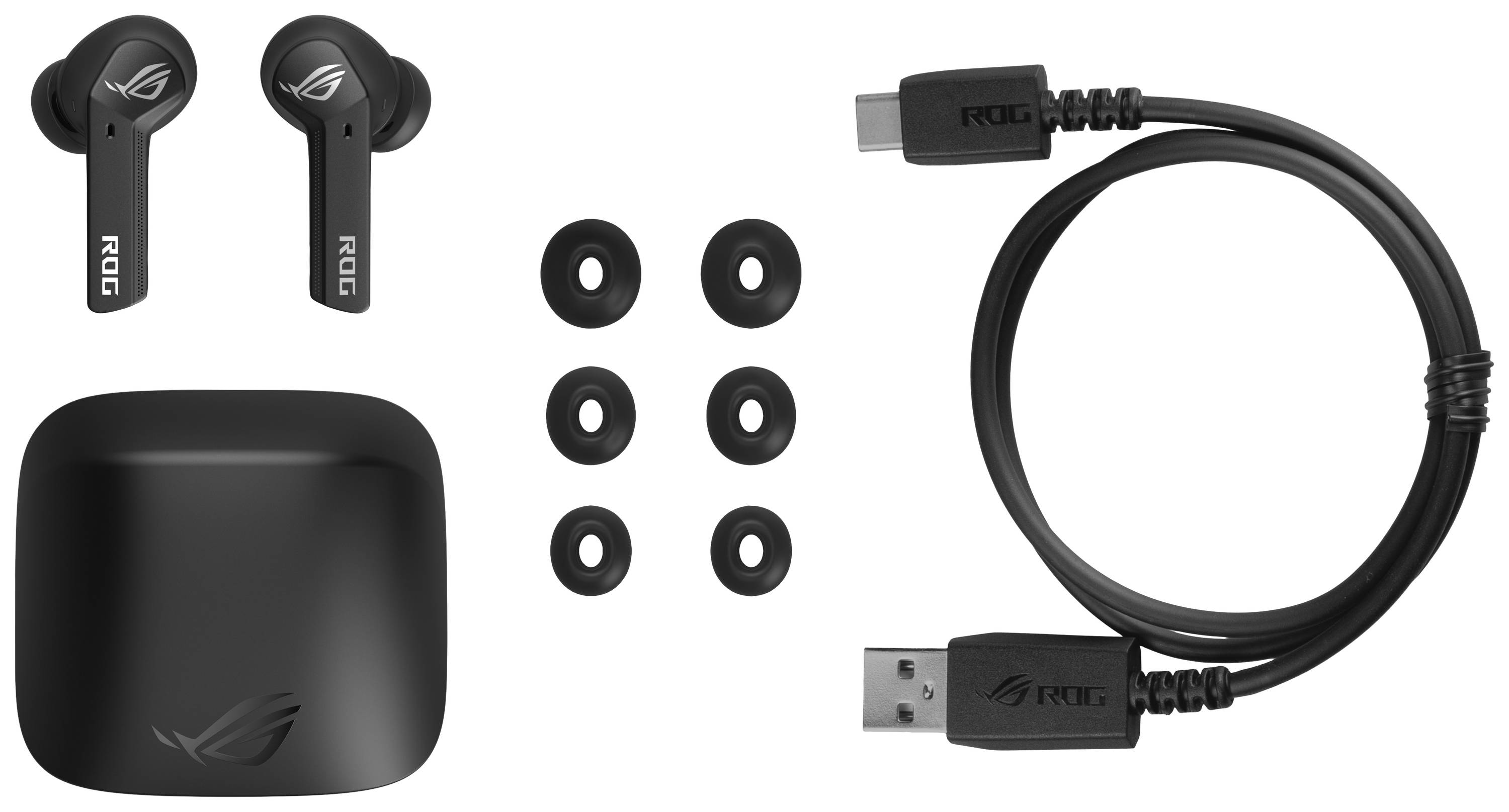 Asus Cetra True Wireless In Ear Kopfhörer Bluetooth® Stereo Schwarz Ladecase, Wasserbeständig Gaming