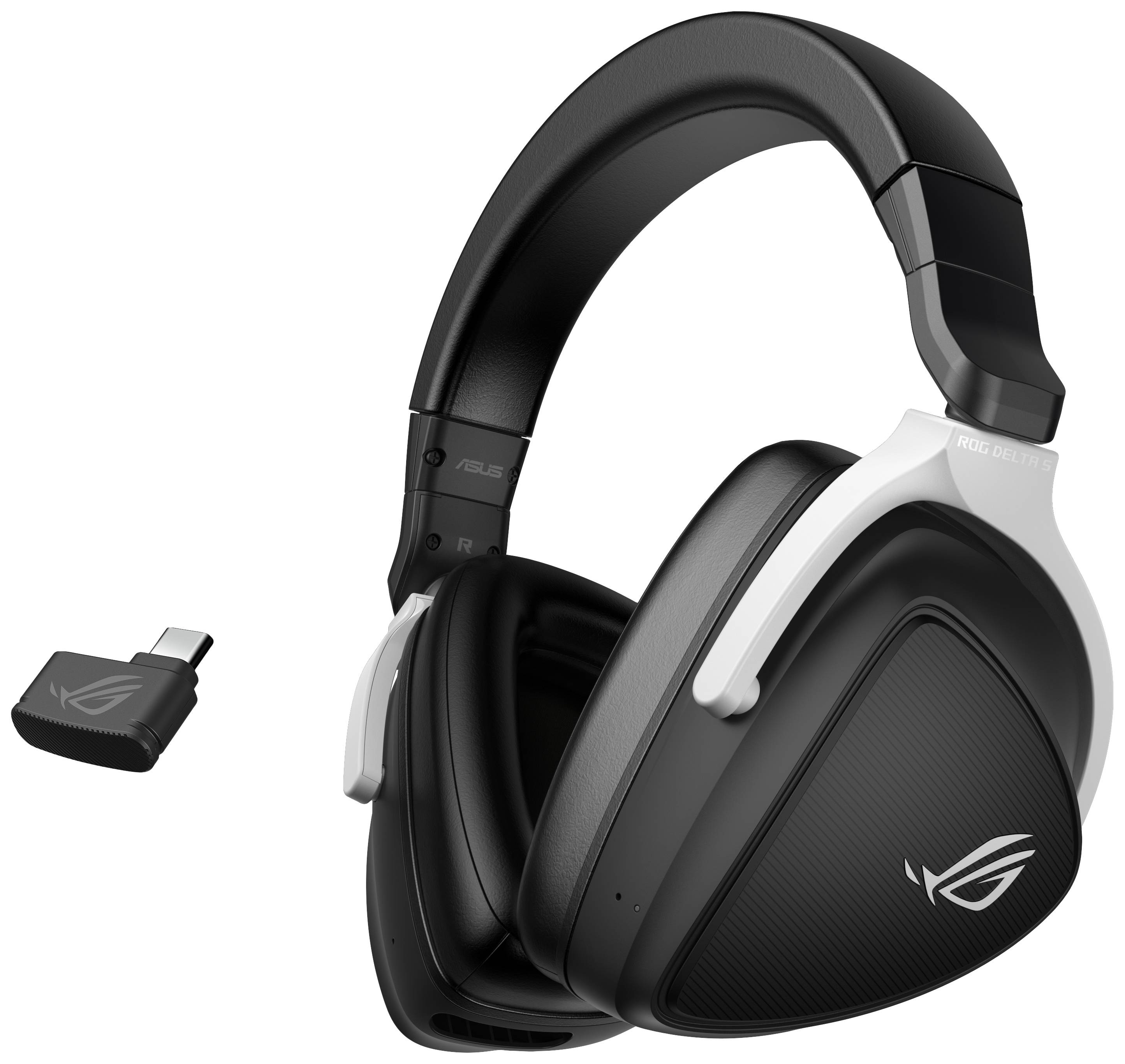 Asus Delta S Wireless Over Ear Headset Bluetooth® 7.1 Surround Schwarz Mikrofon-Rauschunterdrückung, Noise Cancelling Mikrofon-Stummschaltung, Laut
