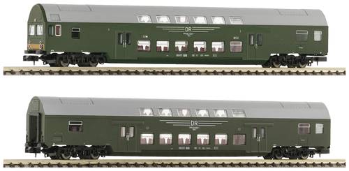 Fleischmann 6260041 N 2er-Set 1: Doppelstockwagen der DR 2. Klasse DBmue, Steuerwagen 2. Klasse DBmq