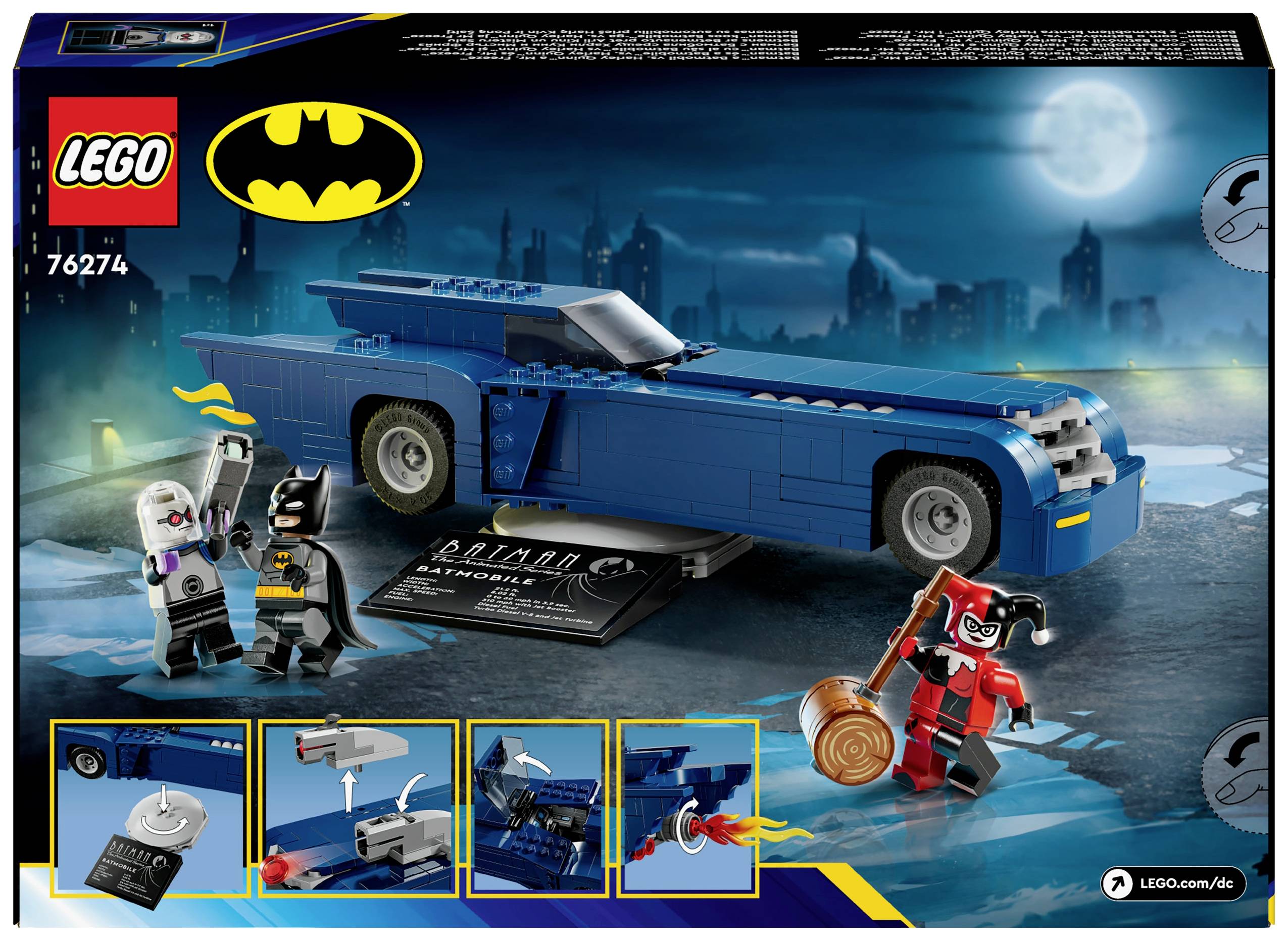 76274 LEGO® DC COMICS SUPER HEROES Batman™ im Batmobil™ vs. Harley Quinn™ und Mr. Freeze™