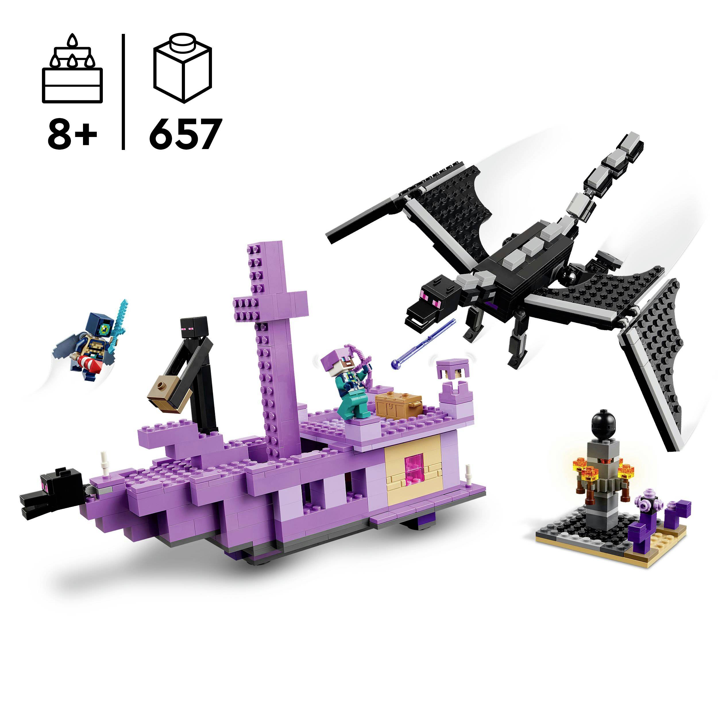 21264 LEGO® MINECRAFT Der Enderdrache und das Endschiff