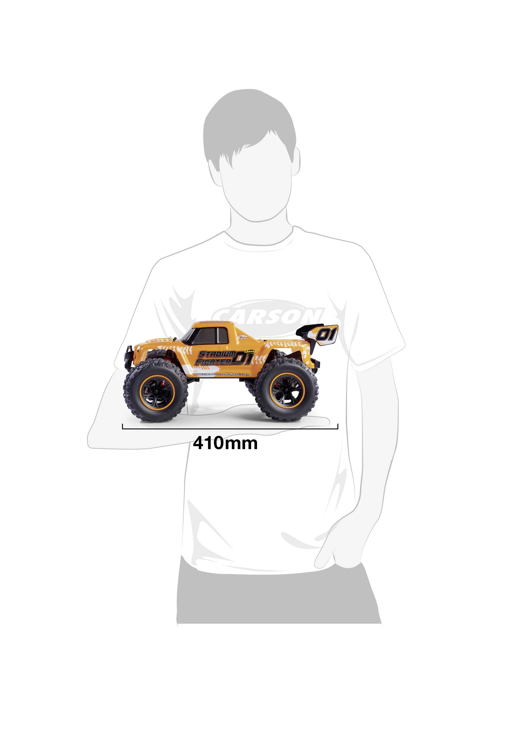 Carson Modellsport XS Stadium Fighter 1:10 RC Modellauto Elektro Monstertruck Allradantrieb (4WD) RtR 2,4 GHz