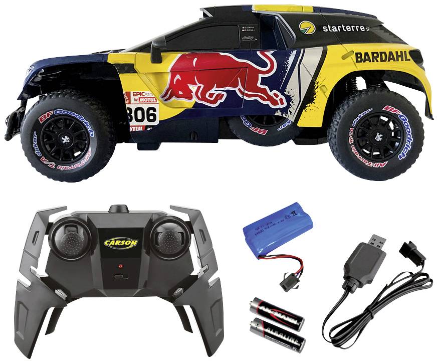 Carson Modellsport 500404311 Peugeot Rally 3008 DKR LOEB 1:16 RC Modellauto Elektro Rally