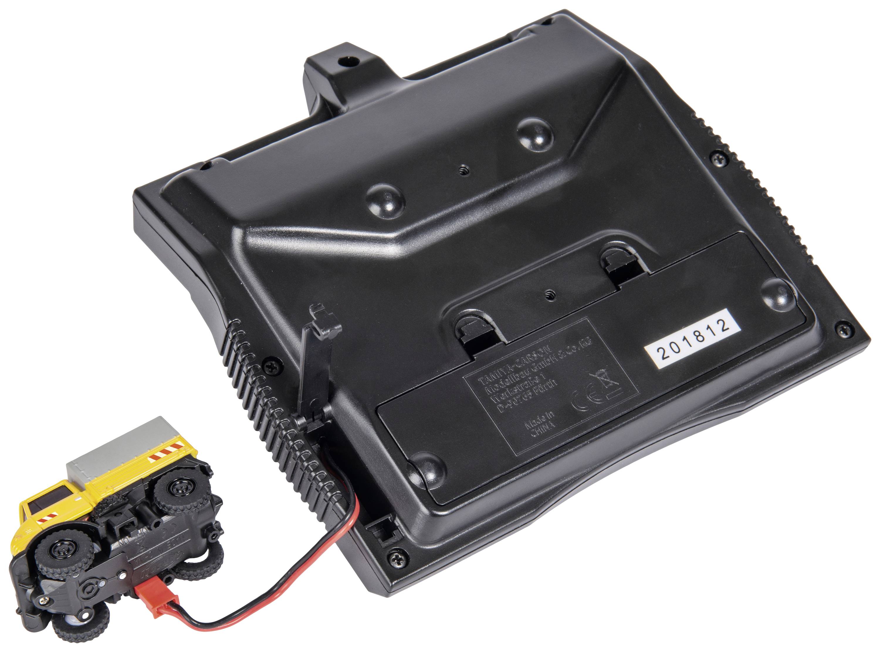 Carson Modellsport 500504146 MB Unimog U406 Zweiwegefahrzeug 1:87 RC Modell-LKW Elektro Straßenmodell inkl. Akku, Ladegerät und Senderbatterien