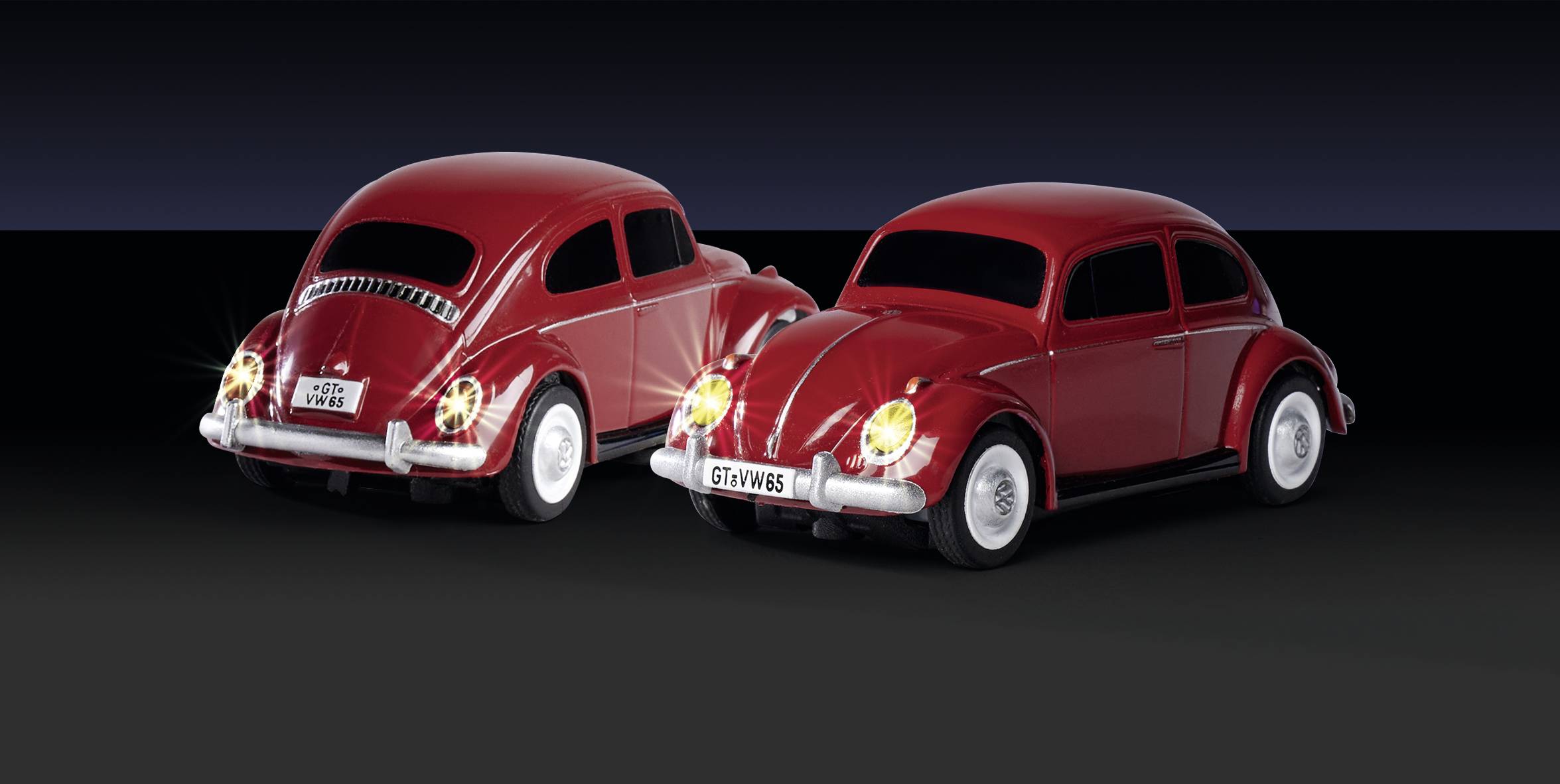 Carson Modellsport 500504147 Volkswagen Beetle 1:87 RC Modellauto Elektro Straßenmodell inkl. Akku, Ladegerät und Senderbatterien