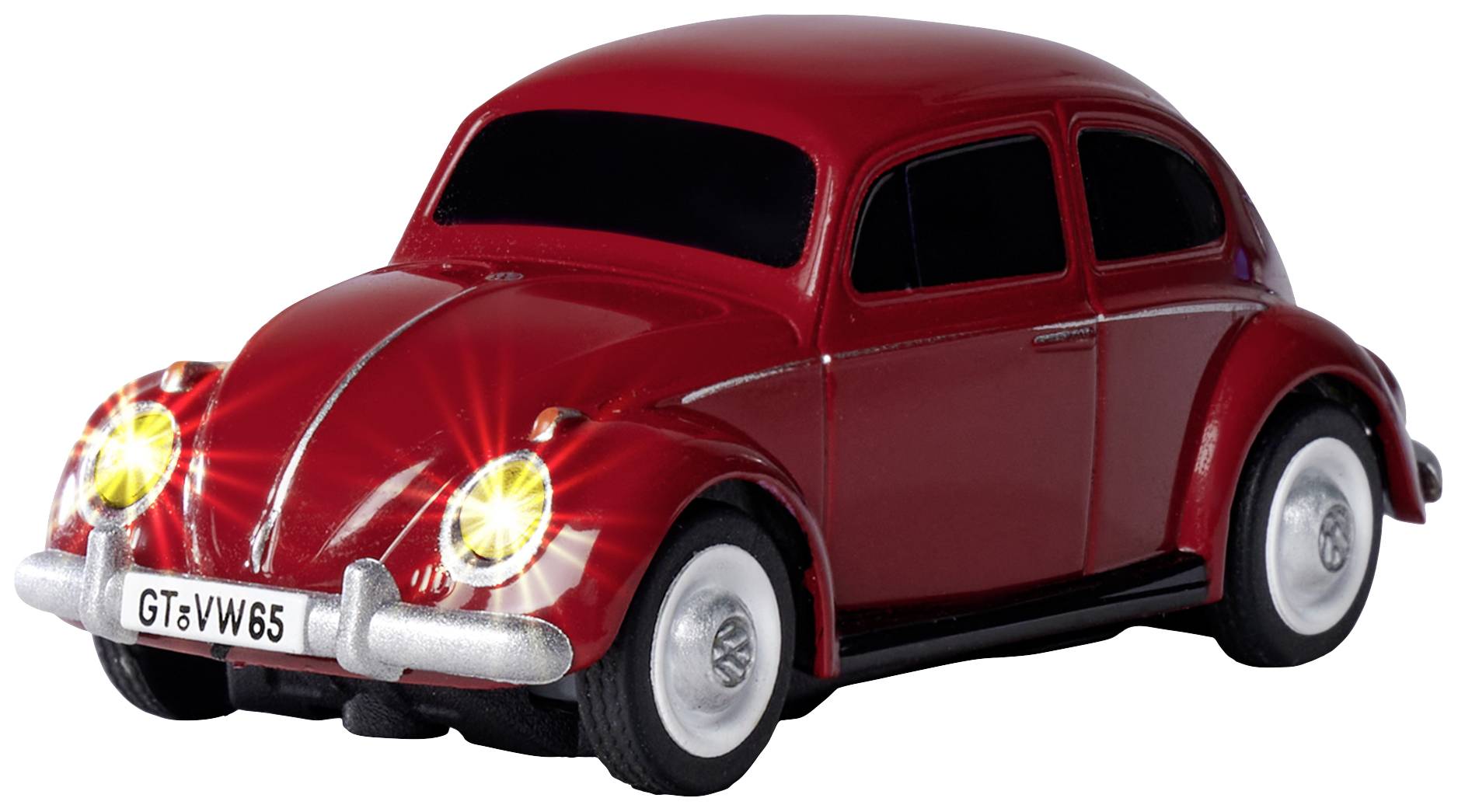 Carson Modellsport 500504147 Volkswagen Beetle 1:87 RC Modellauto Elektro Straßenmodell inkl. Akku, Ladegerät und Senderbatterien