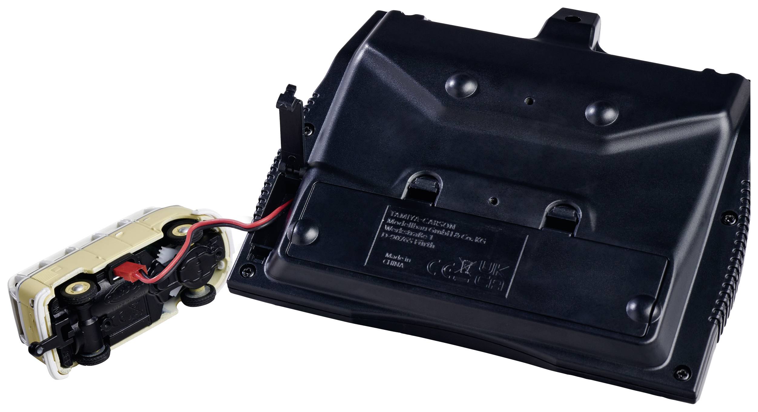 Carson Modellsport 500504164 VW T1 SambaBus mit Wohnwagen 1:87 RC Modellauto Elektro Straßenmodell