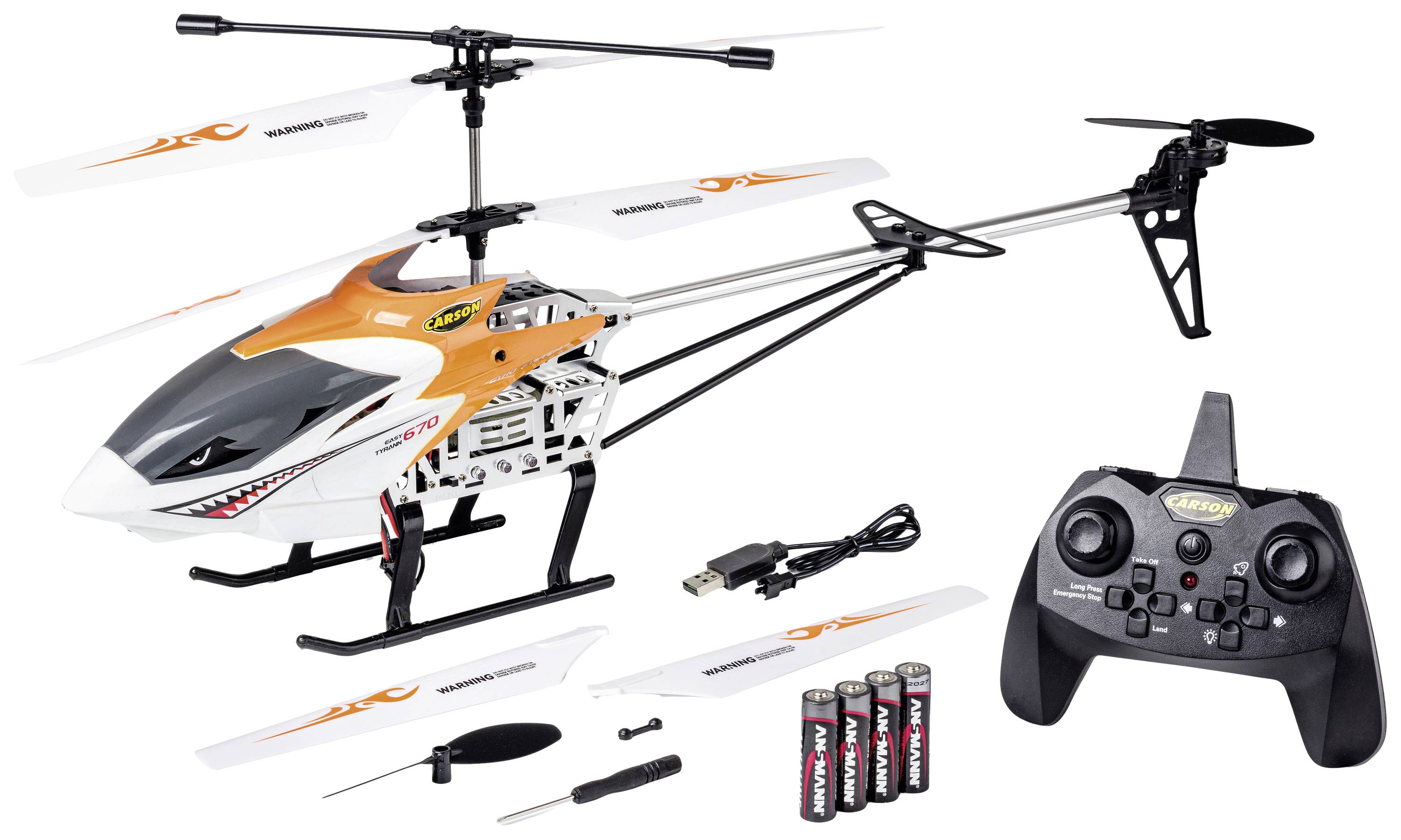 Carson Modellsport Easy Tyrann 670 RC Einsteiger Hubschrauber RtF