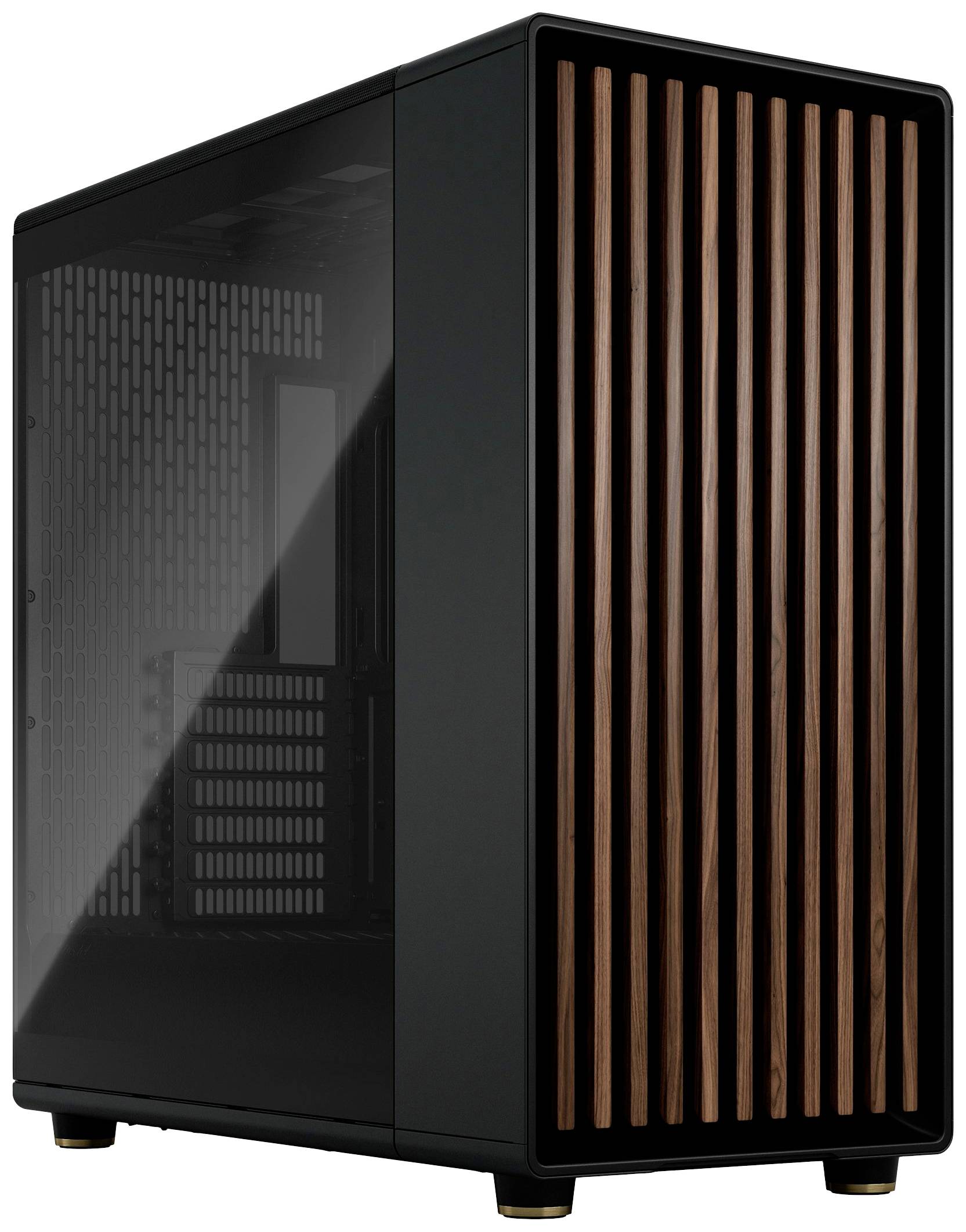 Fractal Design North XL Midi-Tower Gaming-Gehäuse Charcoal, Schwarz Staubfilter, 3 vorinstallierte Lüfter, Seitenfenster