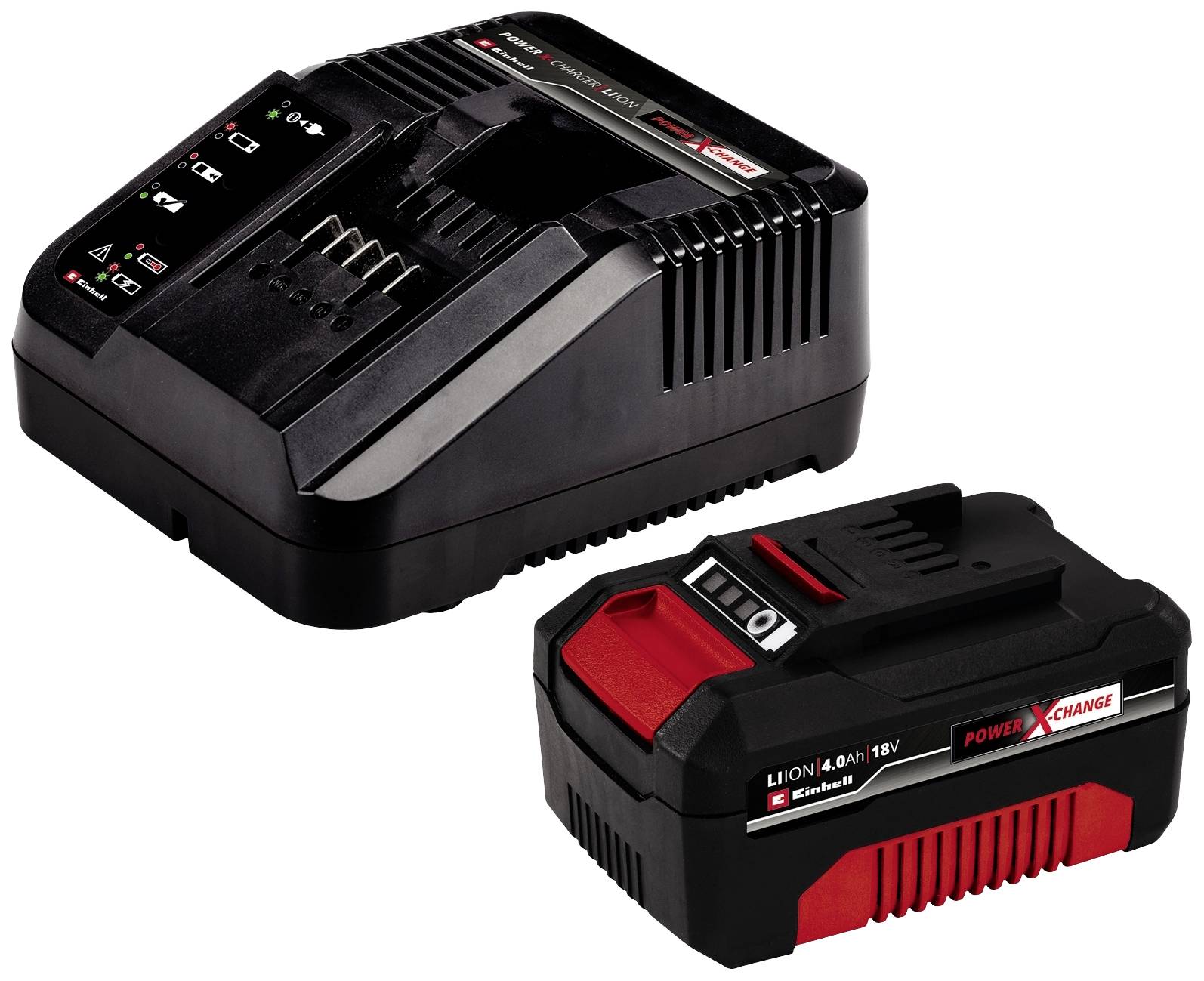 Einhell GE-CM 18/33 Li Set Akku Akku-Rasenmäher, Akku-Rasentrimmer Höhenverstellbarer Griff mit Klappfunktion, inkl. Akku, inkl. Ladegerät 4000 m