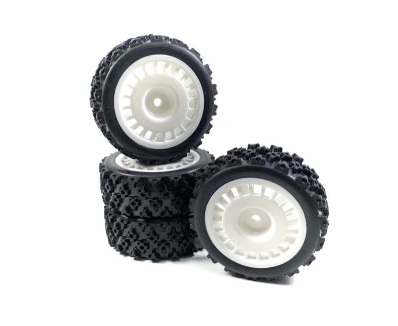 Absima 1:10 Rally Rally Block Kompletträder Schwarz 4St.