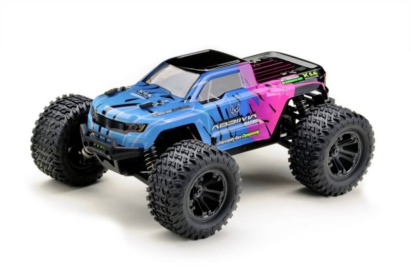 Absima MINI AMT Pink, Blau Brushed 1:16 RC Modellauto Elektro Monstertruck Allradantrieb (4WD) RtR 2,4GHz