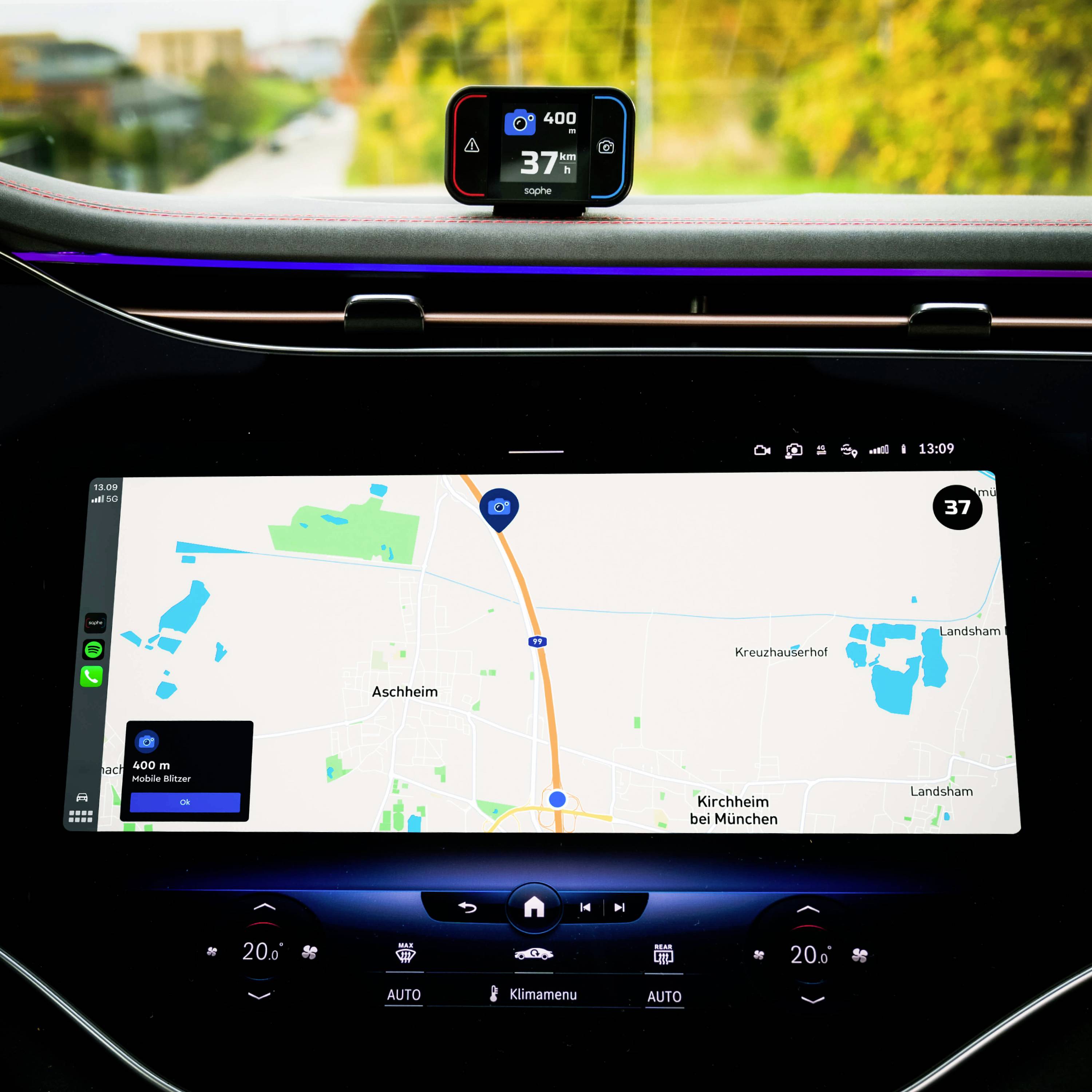 saphe 5080 Drive Pro Kit Verkehrsalarm (L x B x H) 130 x 90 x 30 mm