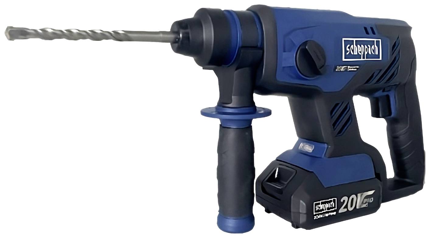 Scheppach BCRH170-20ProS SDS-Plus, Schnellspannbohrfutter-Akku-Bohrhammer 20V 2Ah Li-Ion