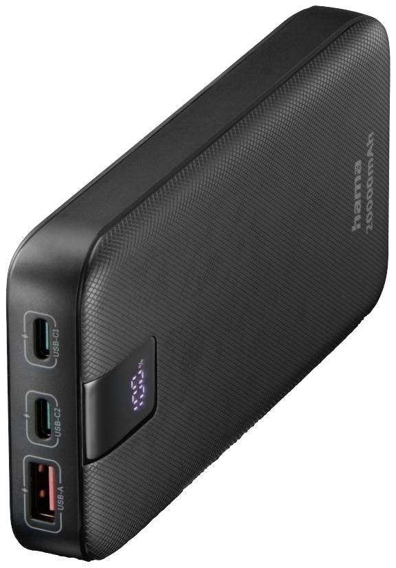 Hama Powerbank 20000 mAh USB PD 3.0, Quick Charge 3.0 LiPo Anthrazit