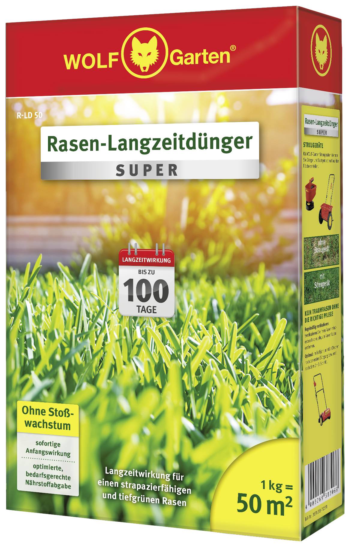 WOLF-Garten 3831015 R-LD 50 Rasen-Langzeitdünger - 50 qm 1St.