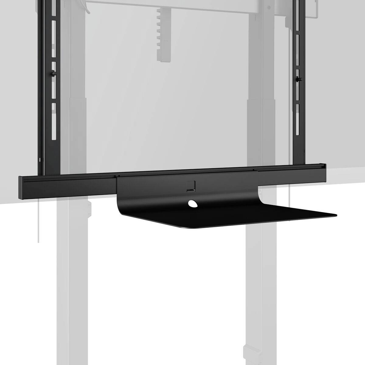 Monitorhalterung für TV oder Display, schwarz, zur Wandmontage geeignet. Robust, mit verstellbaren Armen zur Anpassung an verschiedene Größen.